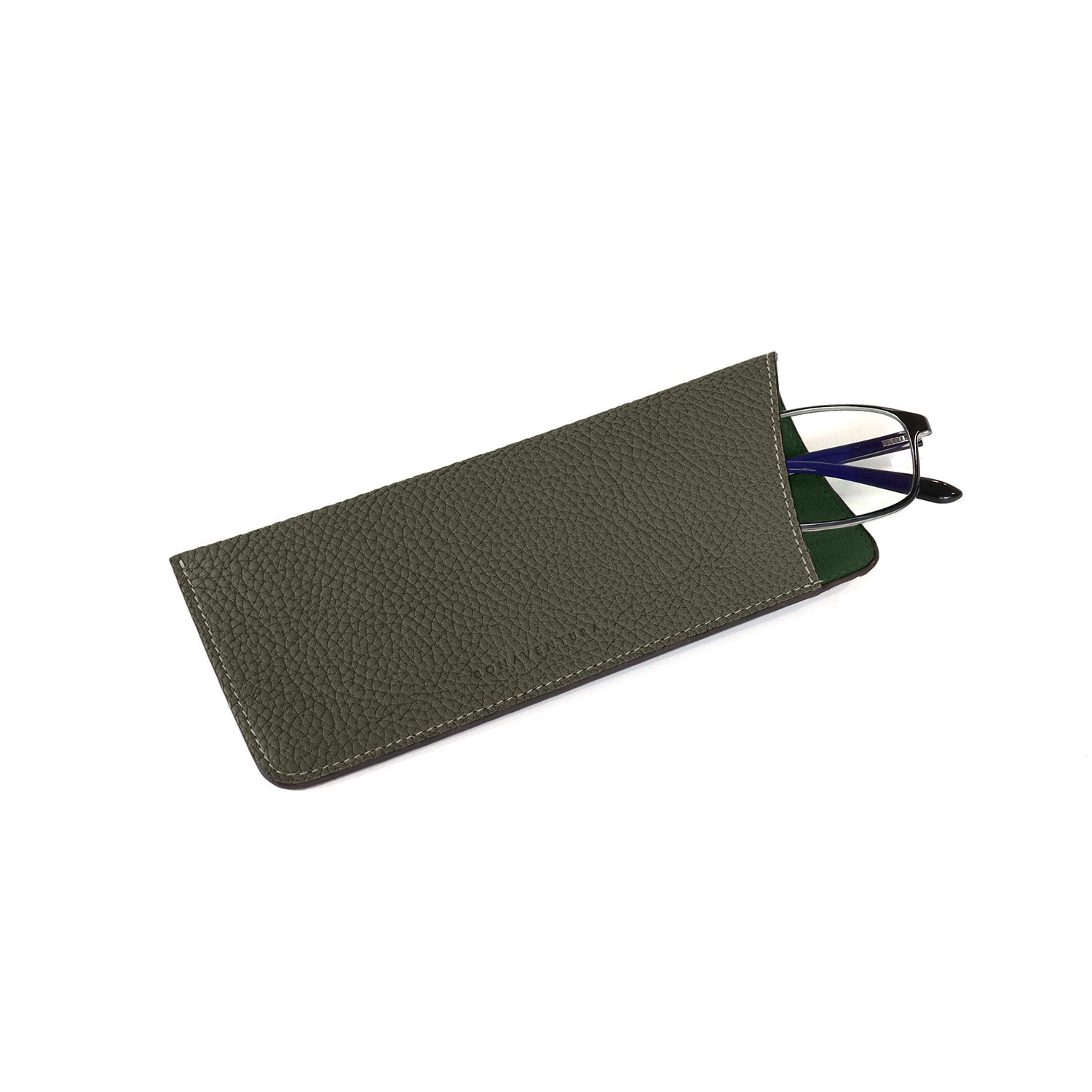 Eyeglass Case Shrink Leather (Olive)