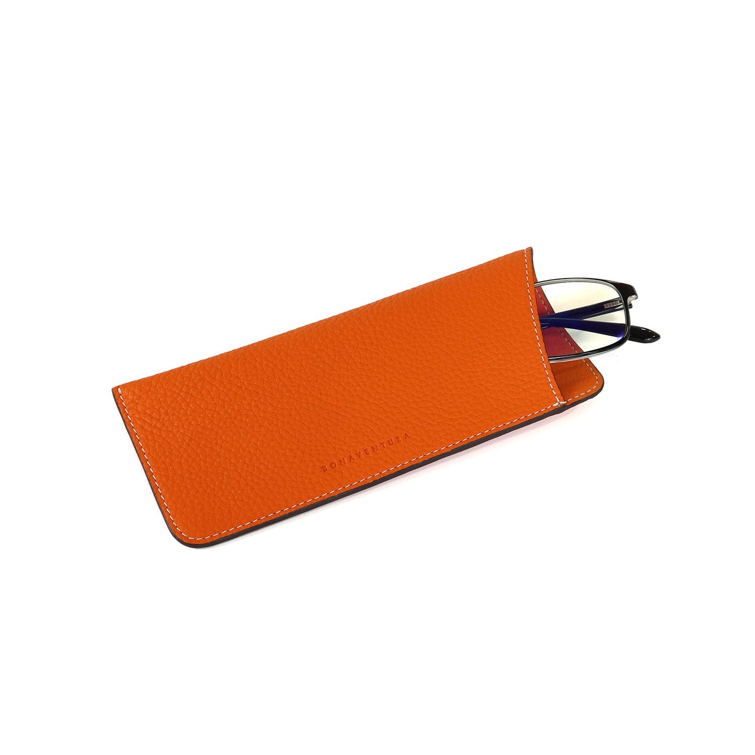 Eyeglass Case Shrink Leather (Orange)