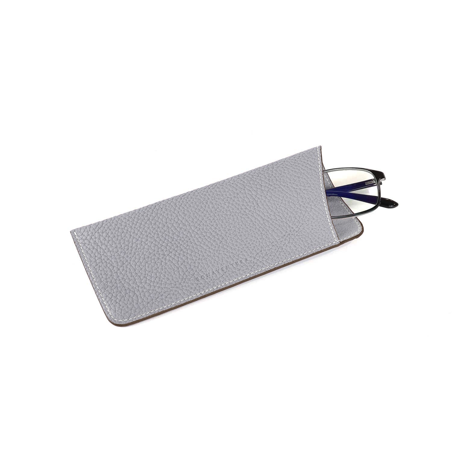 Eyeglass Case Shrink Leather (True Gray)