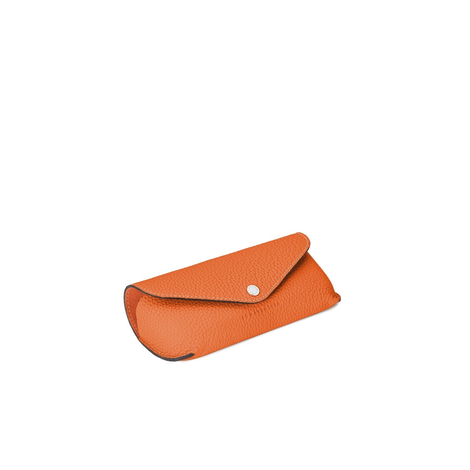 Flap Eyeglass Case Shrink Leather (Orange)