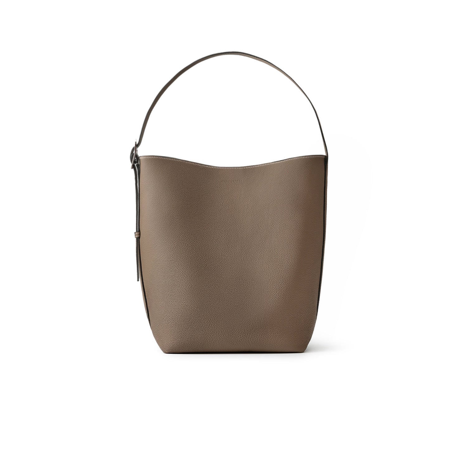 Mina Open Bucket Bag Shrink Leather (Etoupe - Medium)