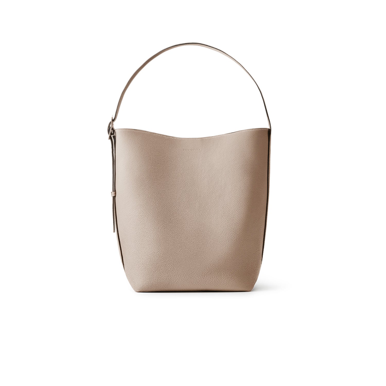 Mina Open Bucket Bag Shrink Leather (Greige - Medium)