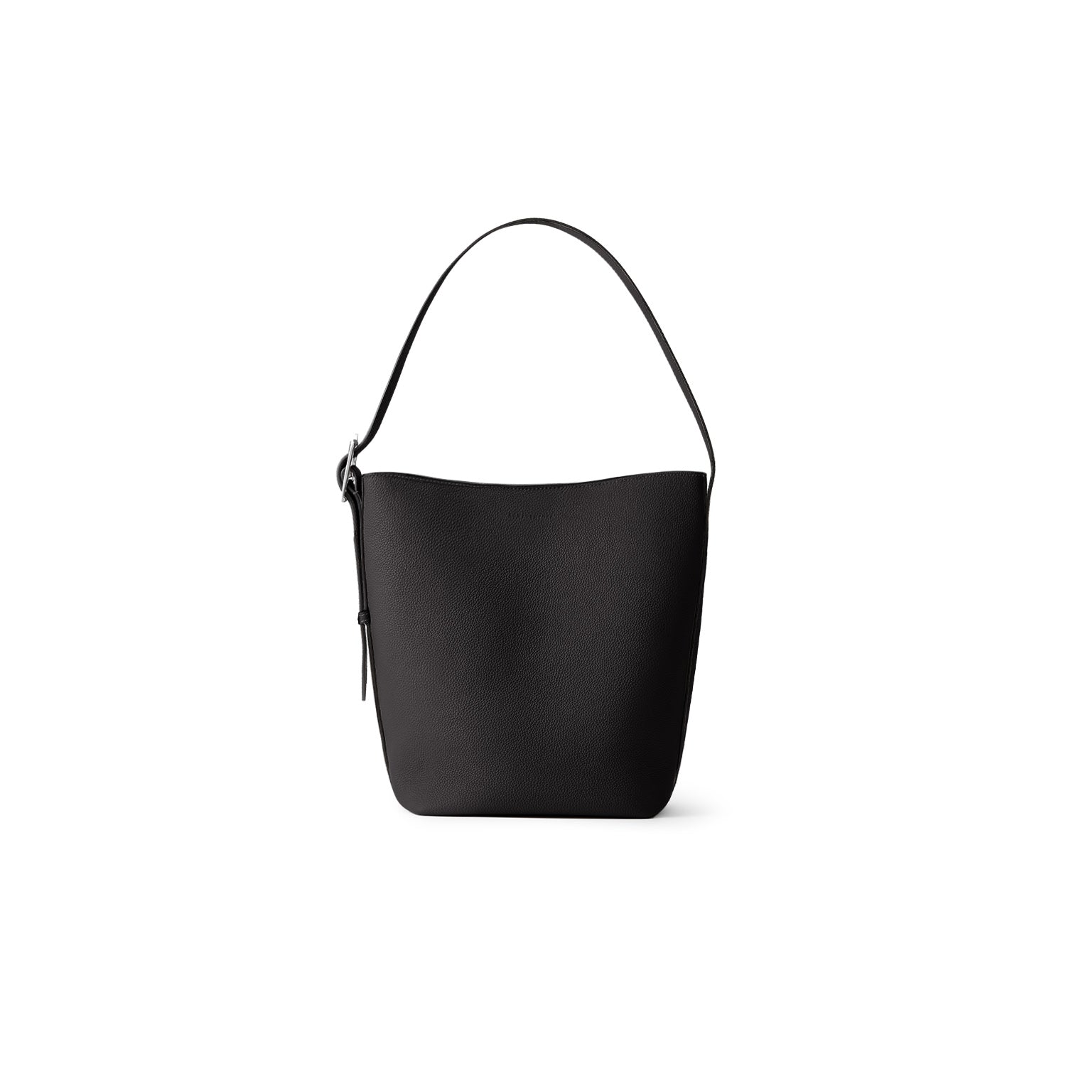 Mina Open Bucket Bag Shrink Leather (Black - Small)