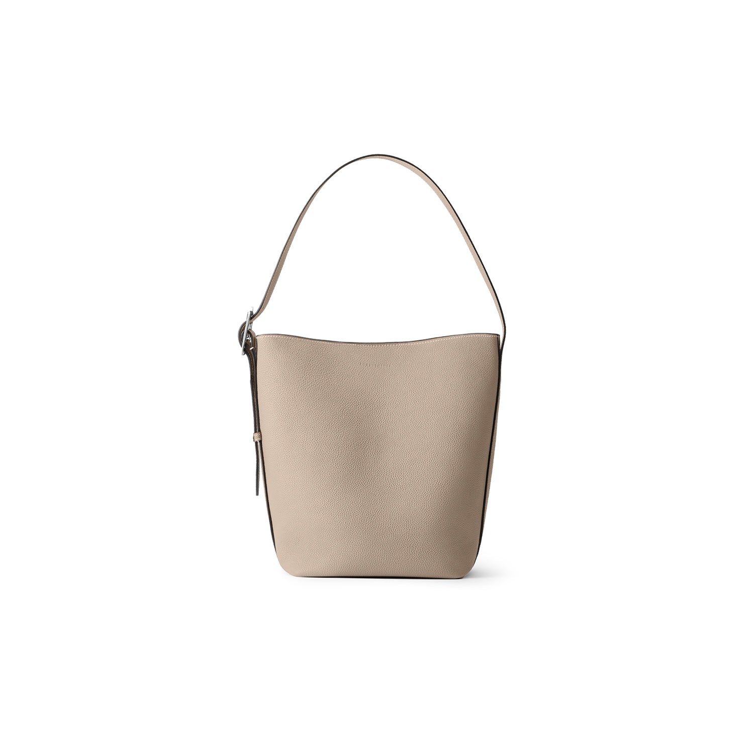 Mina Open Bucket Bag Shrink Leather (Greige - Small)