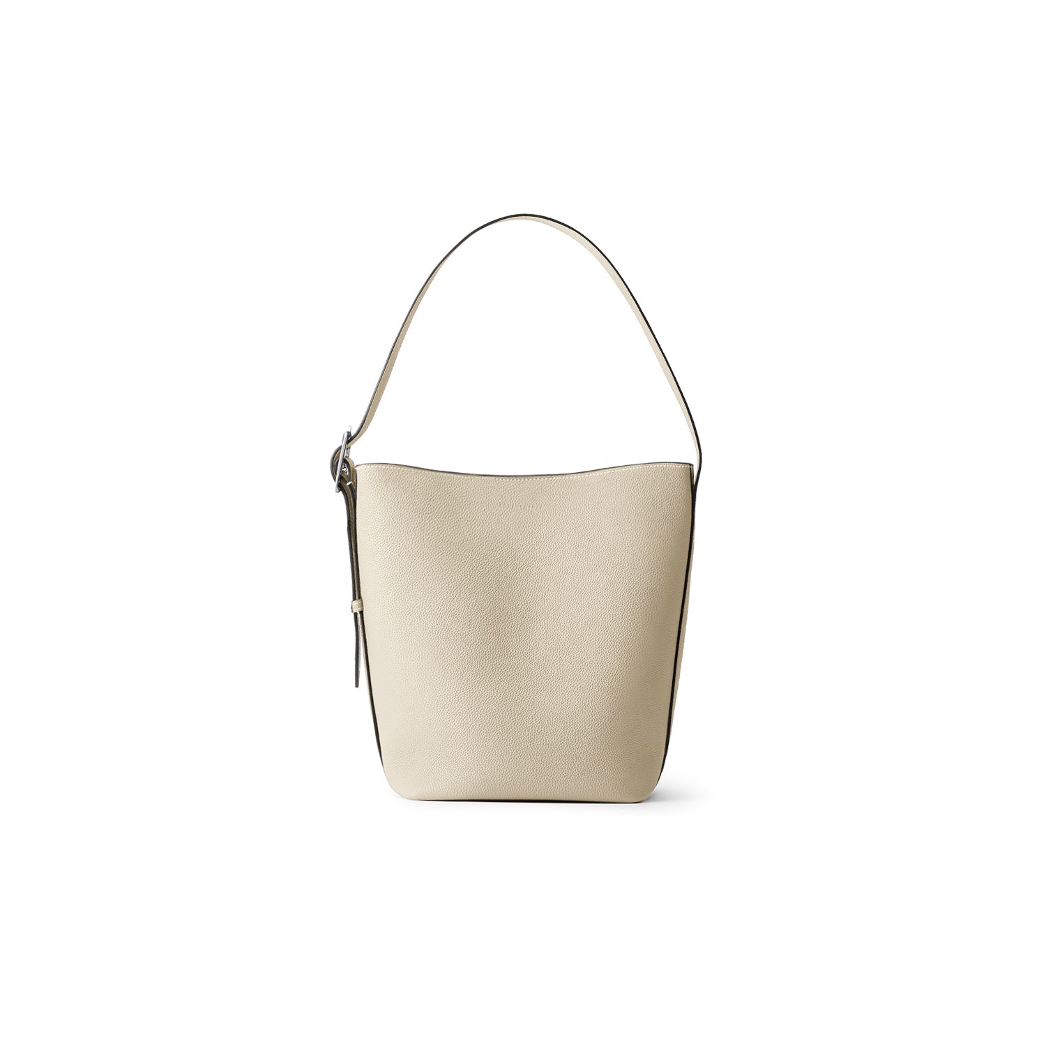 Mina Open Bucket Bag Shrink Leather (Ivory - Small)
