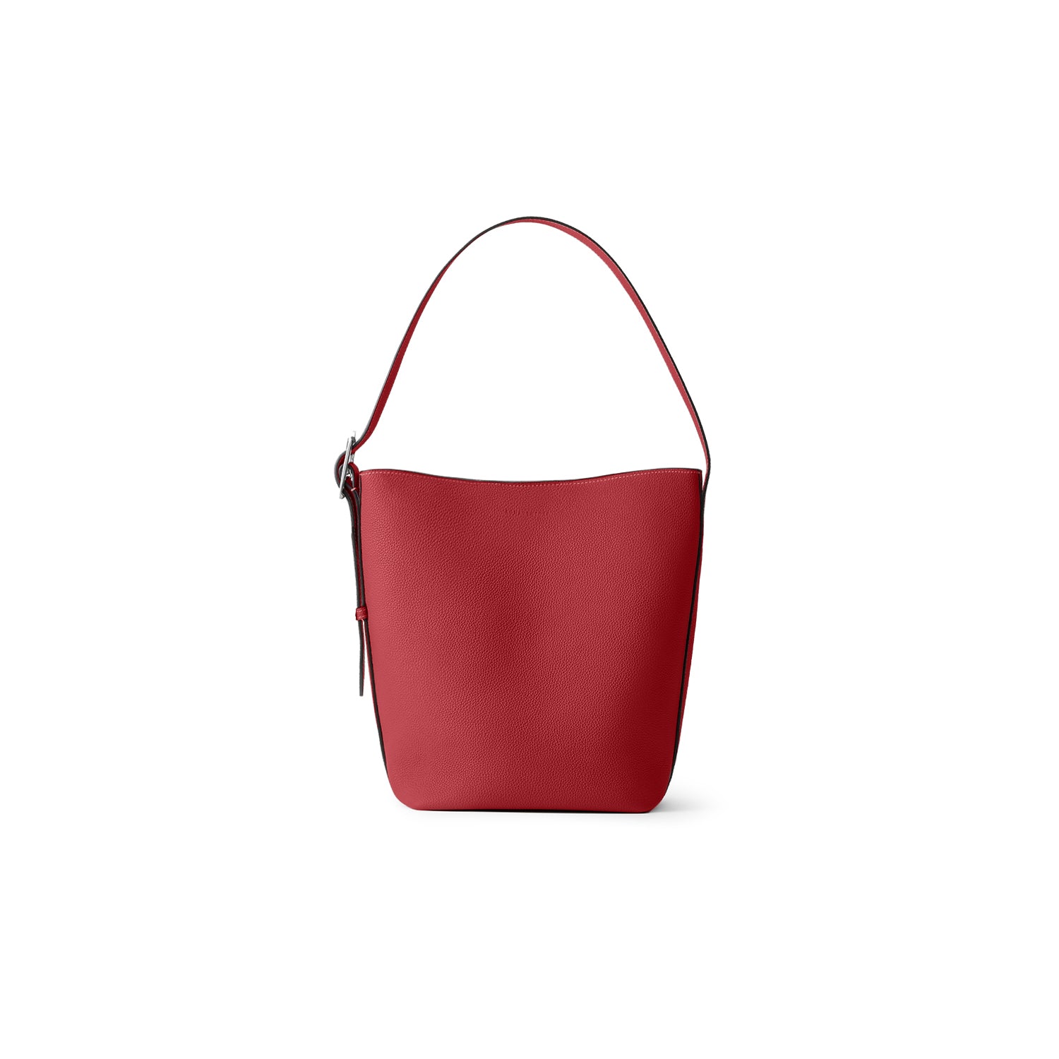 Mina Open Bucket Bag Shrink Leather (Red - Small)