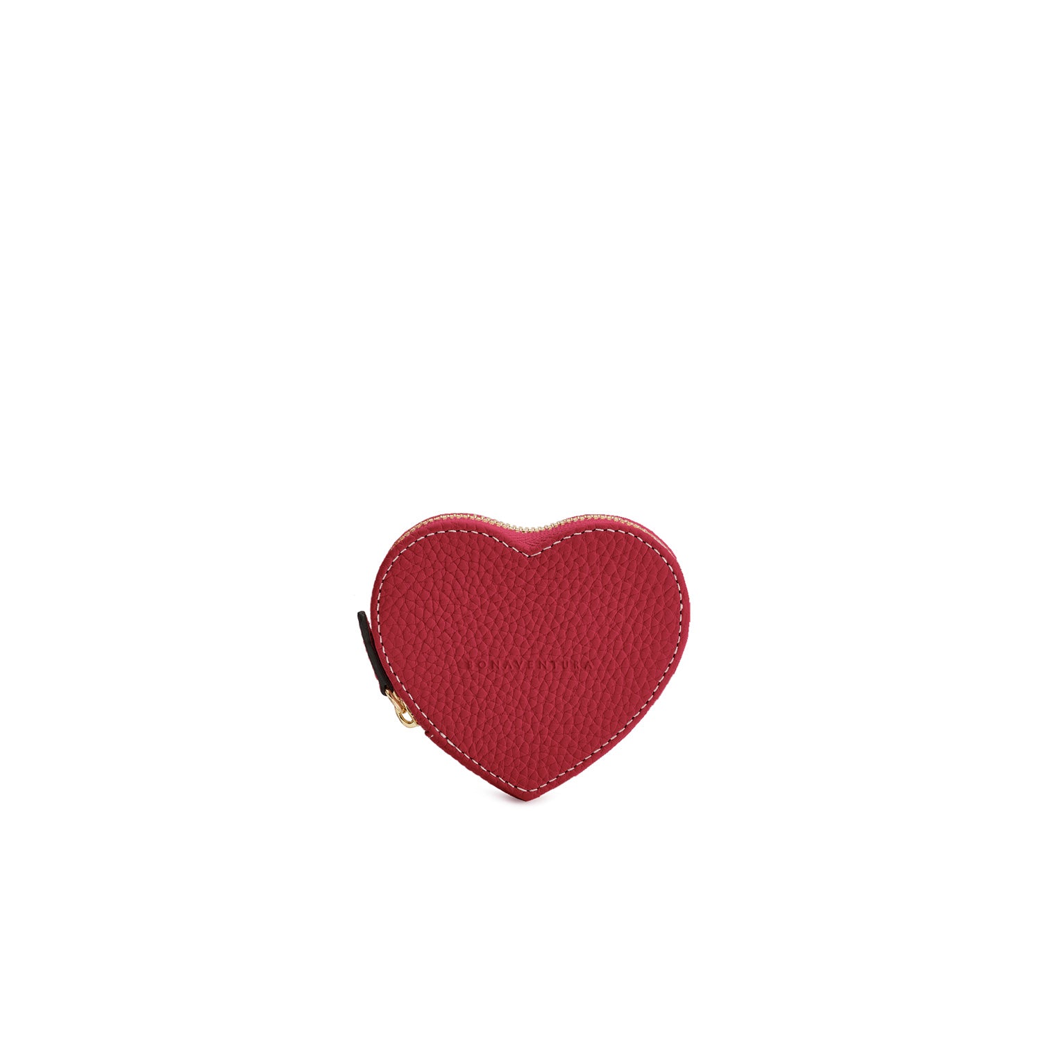 Heart Coin Case Shrink Leather (Red)