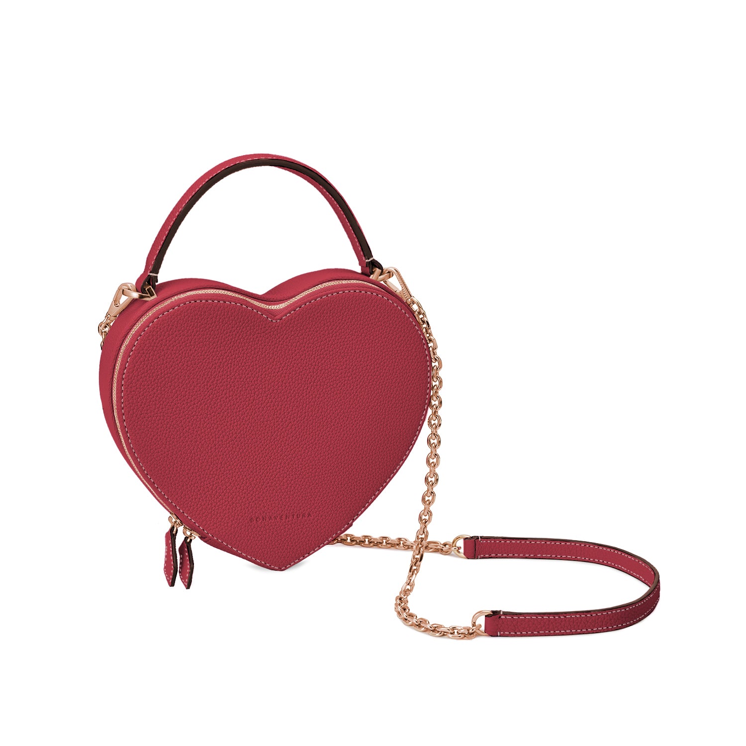 Alia Heart Bag Shrink Leather (Red)