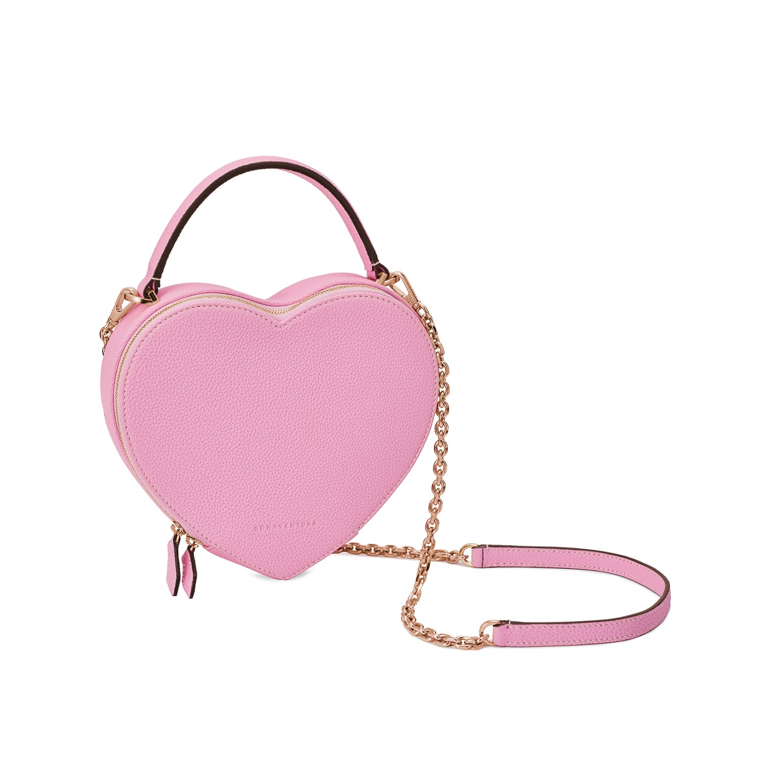 Alia Heart Bag Shrink Leather (Taffy Pink)