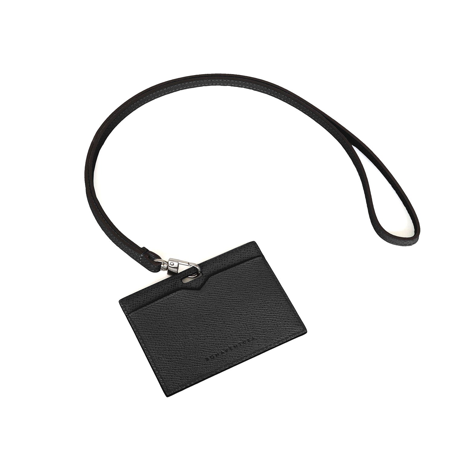 Horizontal ID Card Holder Nobile Leather (Black)