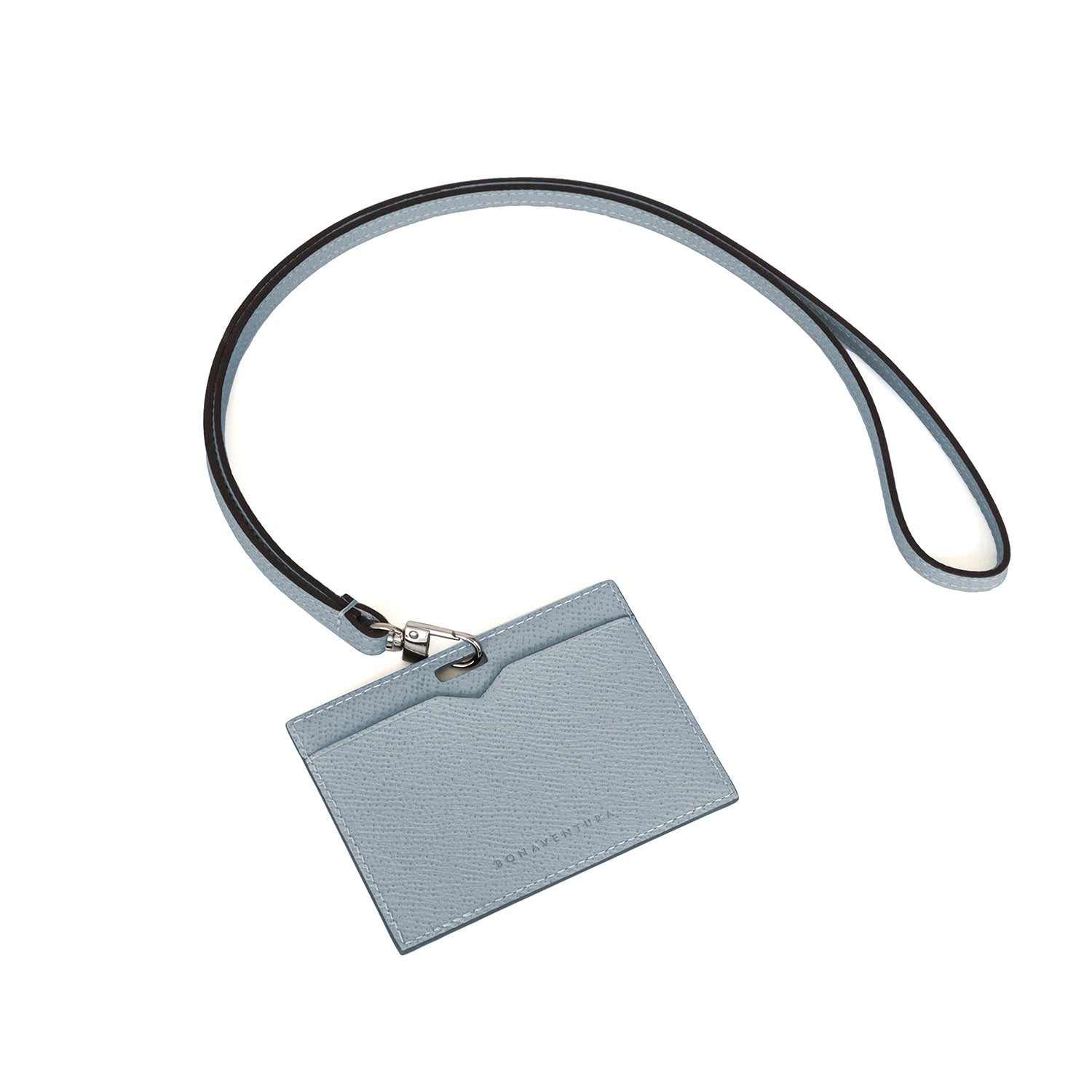 Horizontal ID Card Holder Nobile Leather (Blue Lin)
