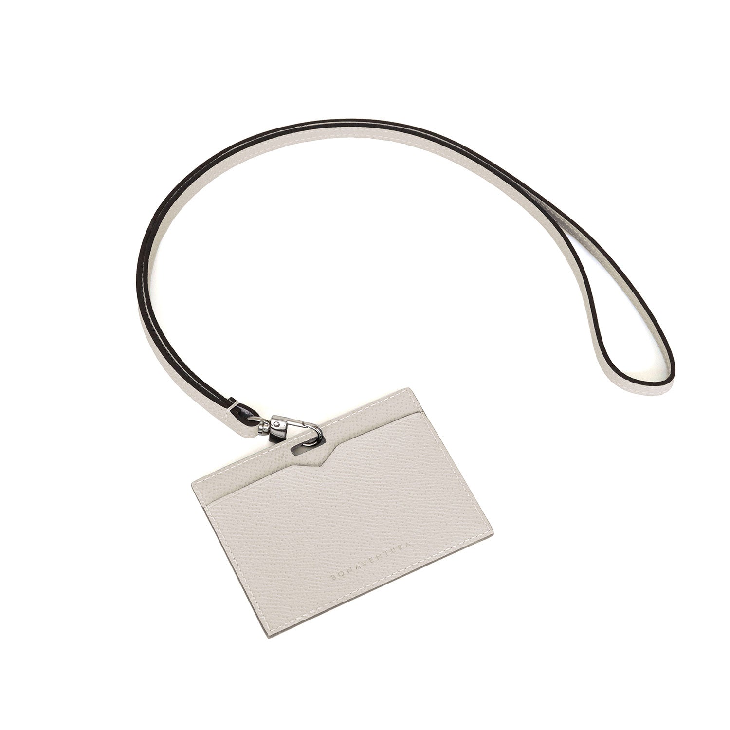 Horizontal ID Card Holder Nobile Leather (White)