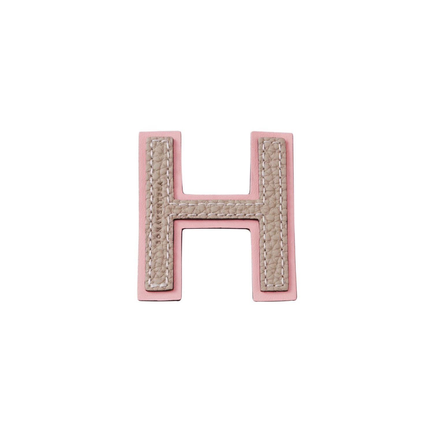 Initial Letter (Greige × Baby Pink - H)