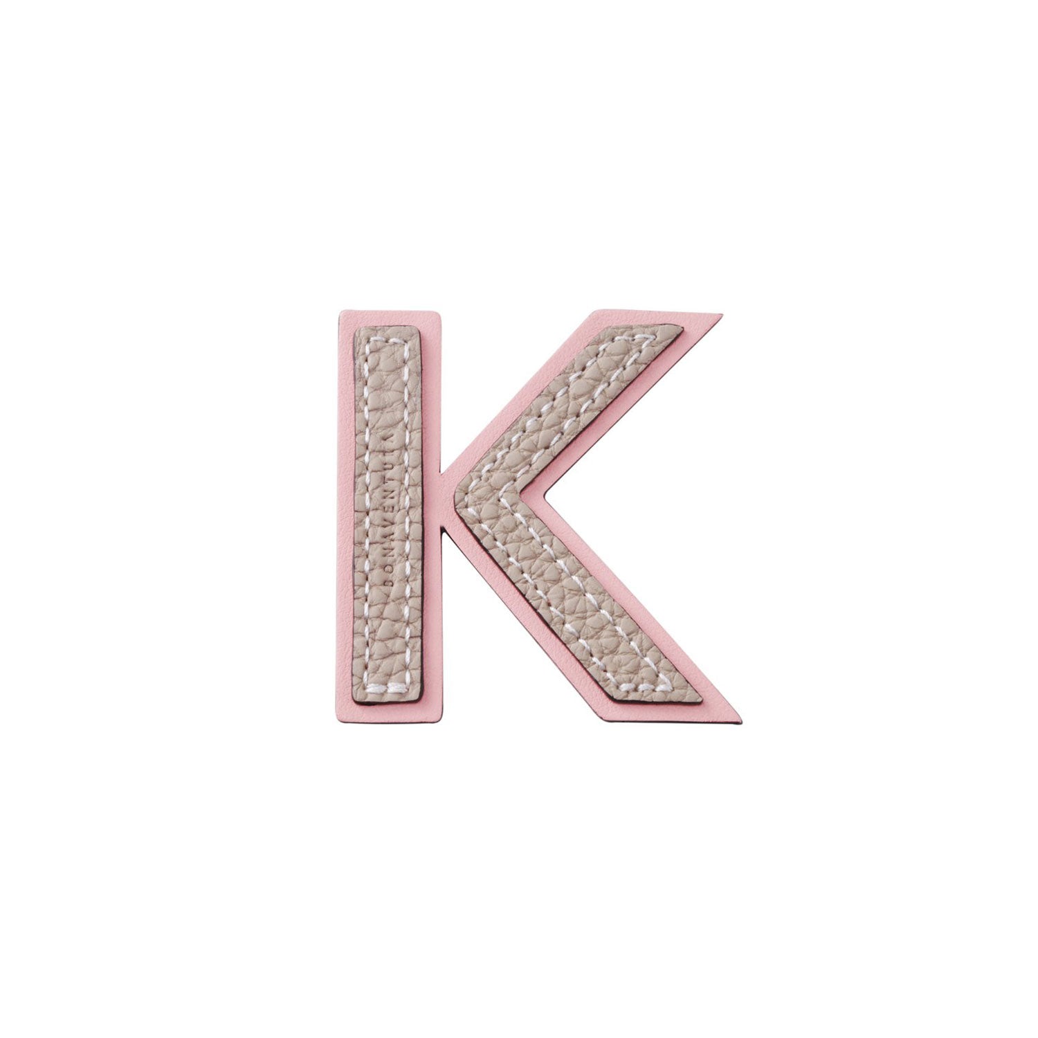 Initial Letter (Greige × Baby Pink - K)