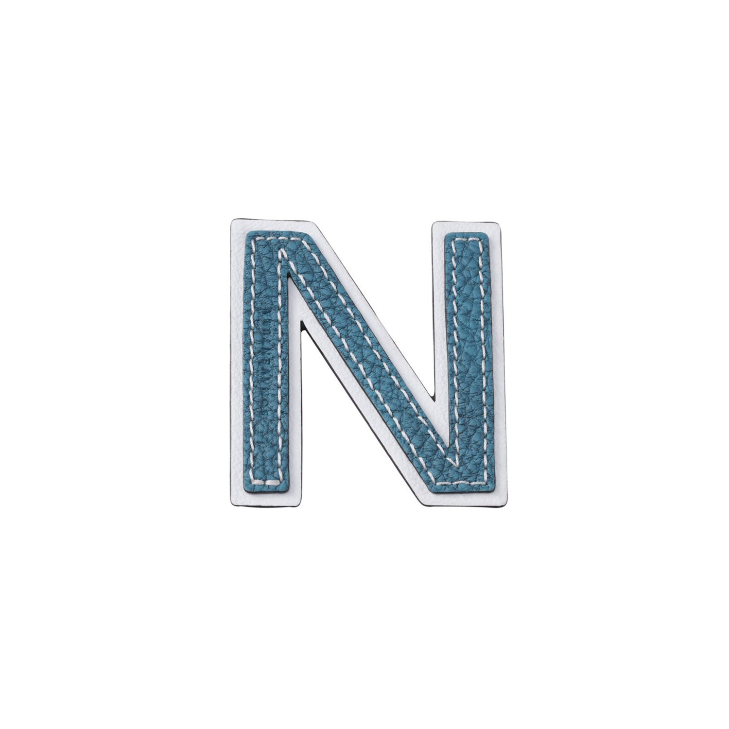 Initial Letter (Blue Cyan × White - N)