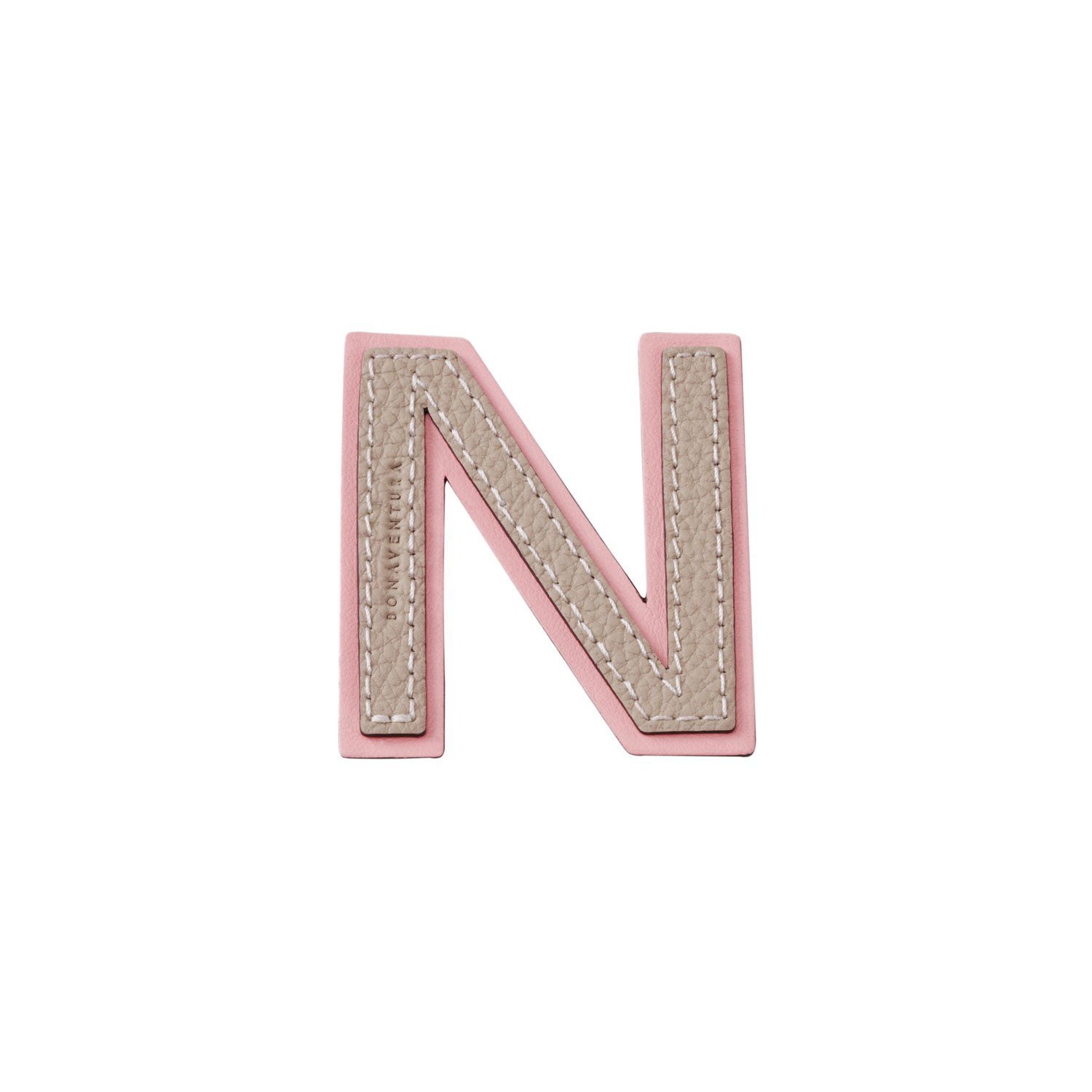Initial Letter (Greige × Baby Pink - N)