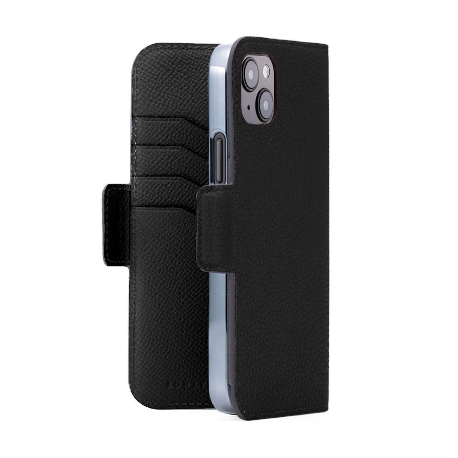 iPhone 14 Plus Stand Diary Case Shrink Leather (Black)
