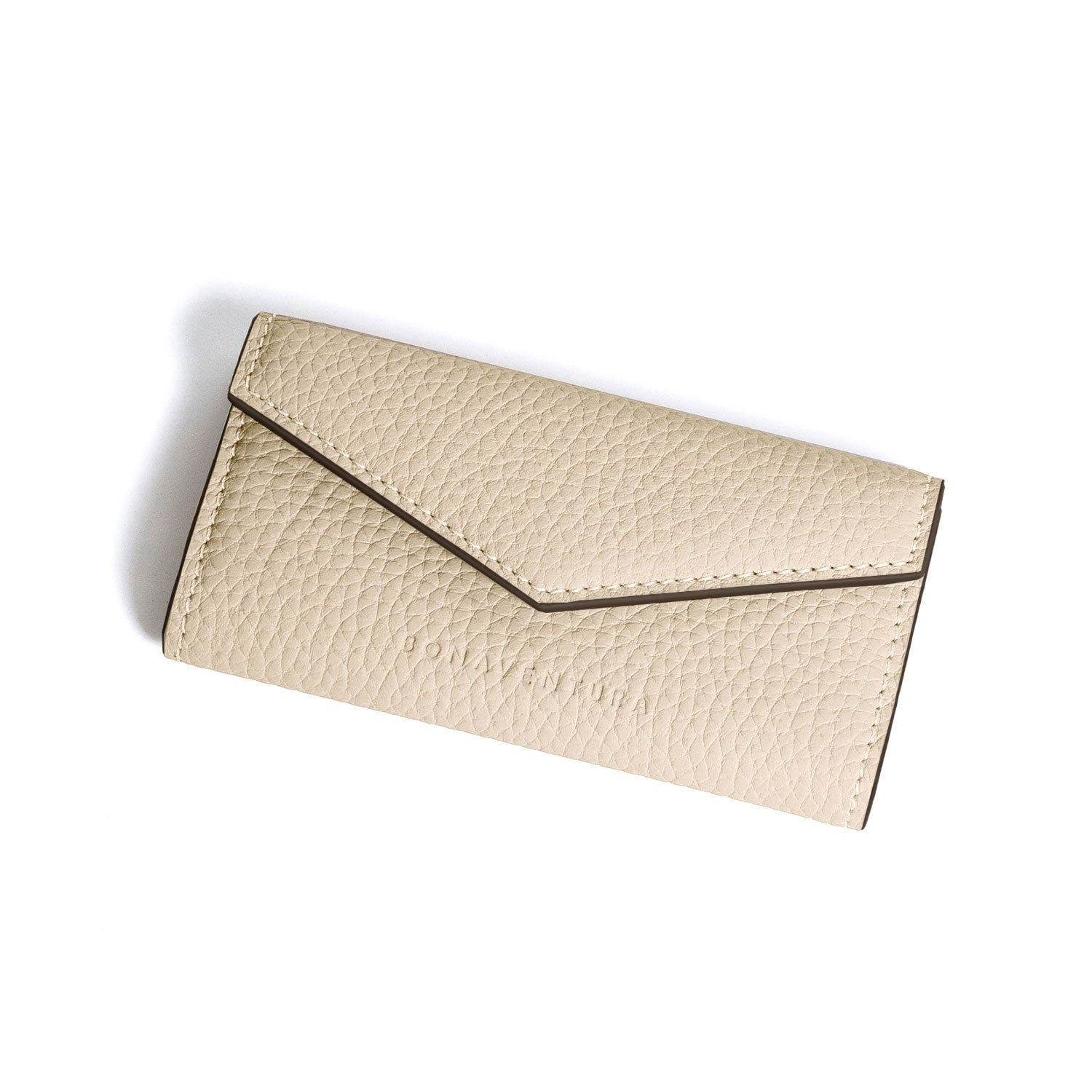 Slim Key Case Shrink Leather (Ivory × Etoupe)