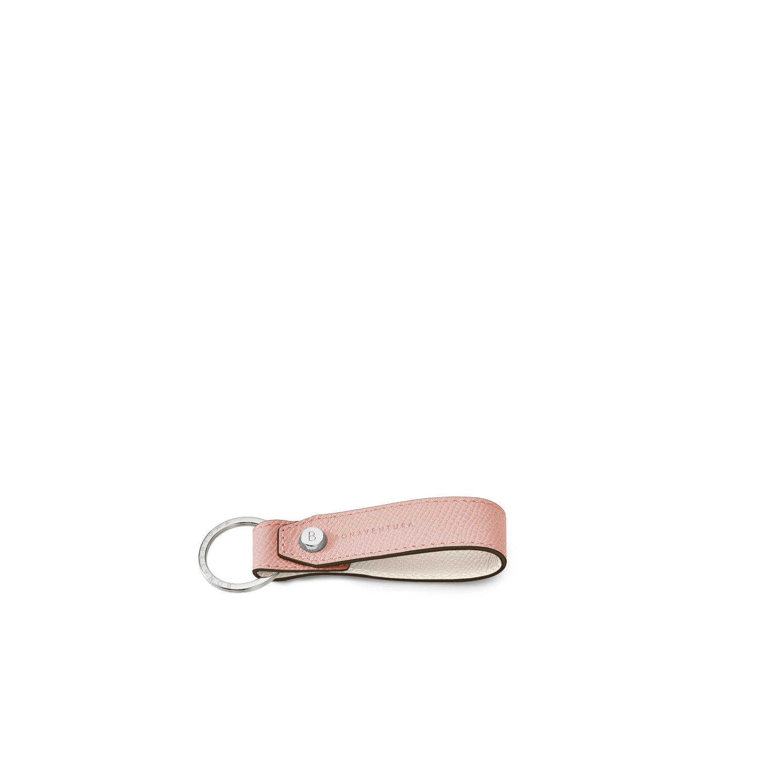 Key Holder Nobile Leather (Shell Pink × White)