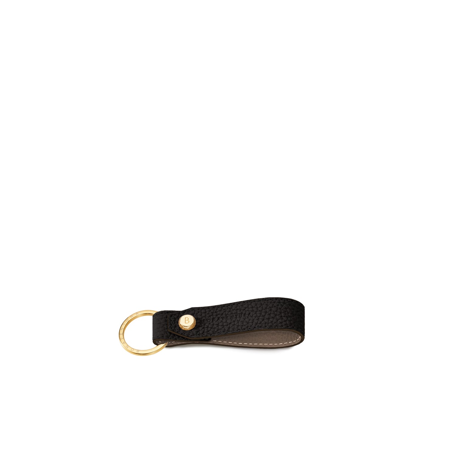 Key Holder Shrink Leather (Black × Etoupe)