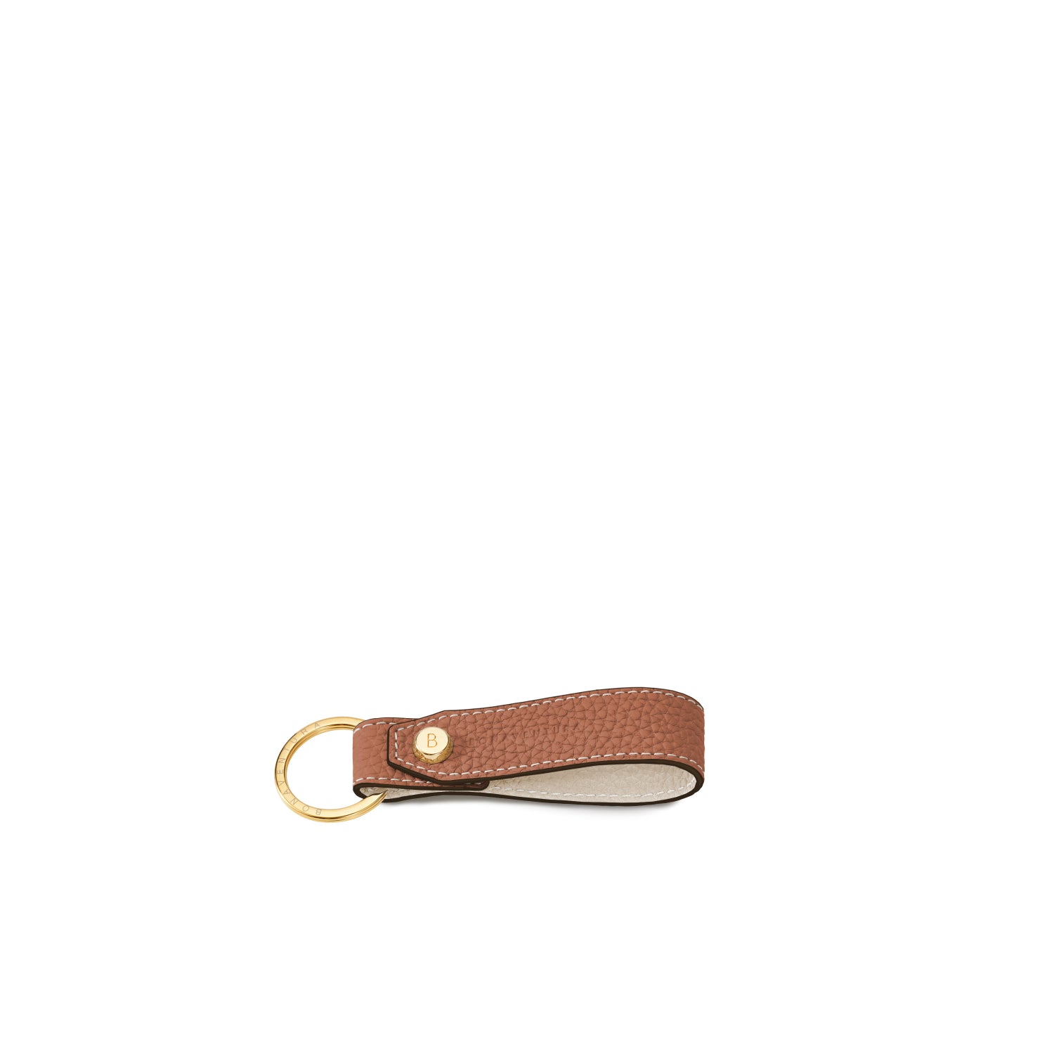 Key Holder Shrink Leather (Camel × Ivory)