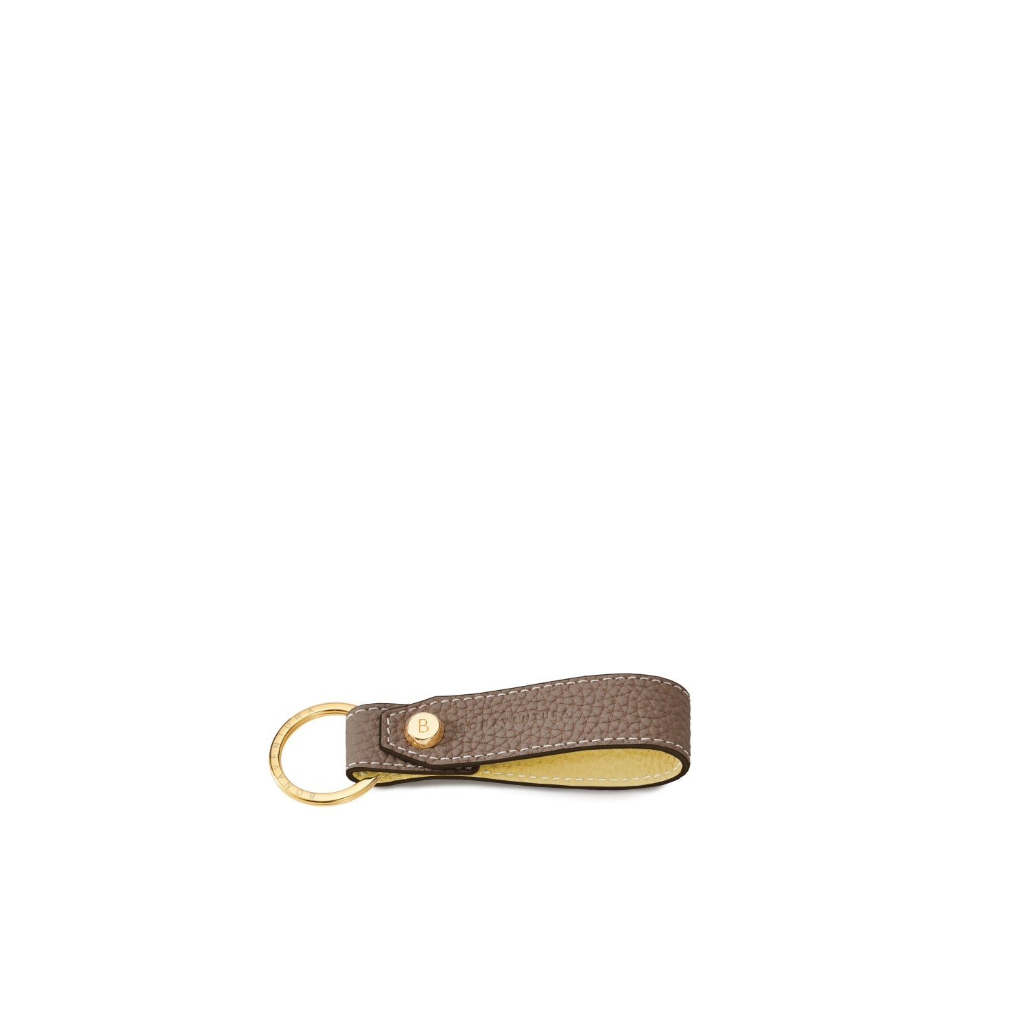 Key Holder Shrink Leather (Etoupe × Yellow)