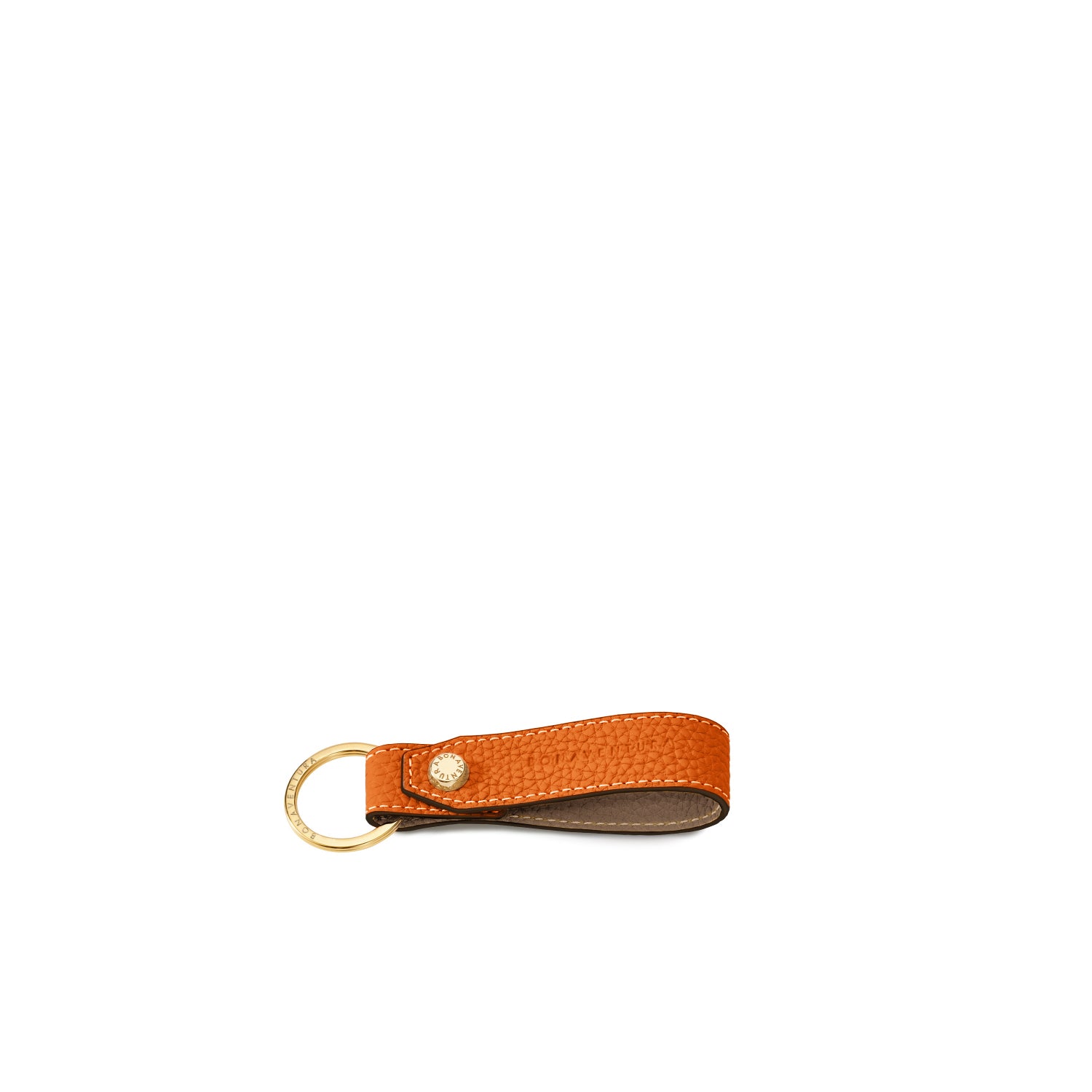 Key Holder Shrink Leather (Orange × Etoupe)