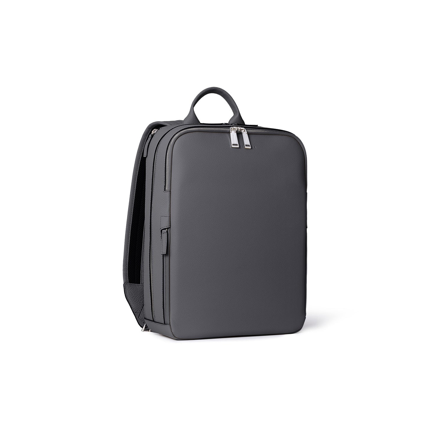 David Backpack Nobile Leather × Shrink Leather (Charcoal Gray)