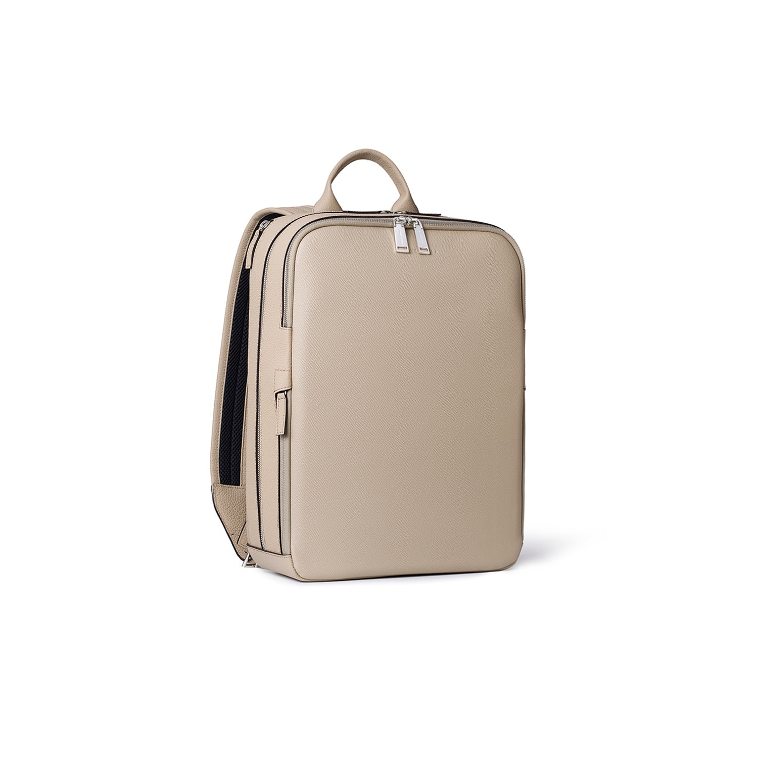 David Backpack Nobile Leather × Shrink Leather (Greige)