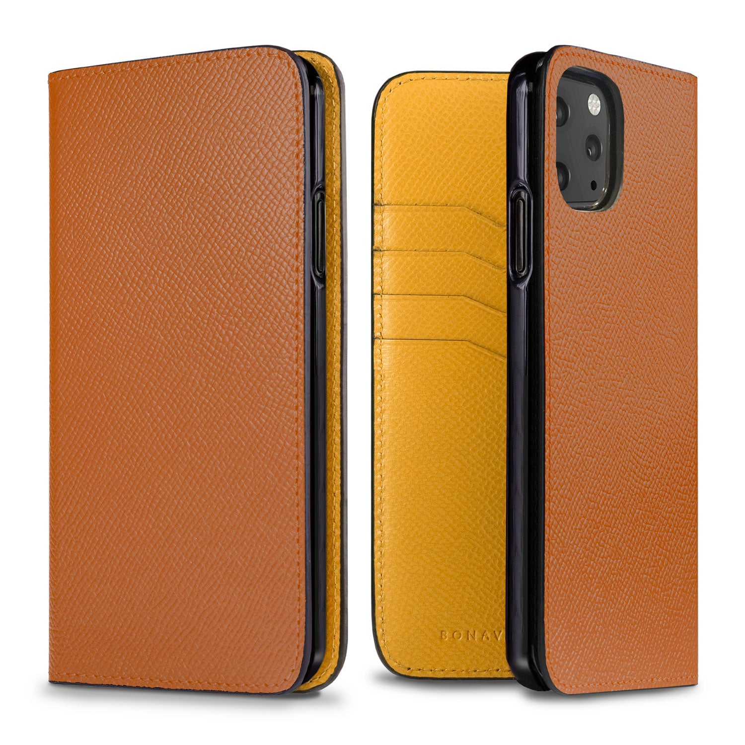 iPhone 11 Pro Max Diary Case Nobile Leather (Gold × Mimosa Yellow)