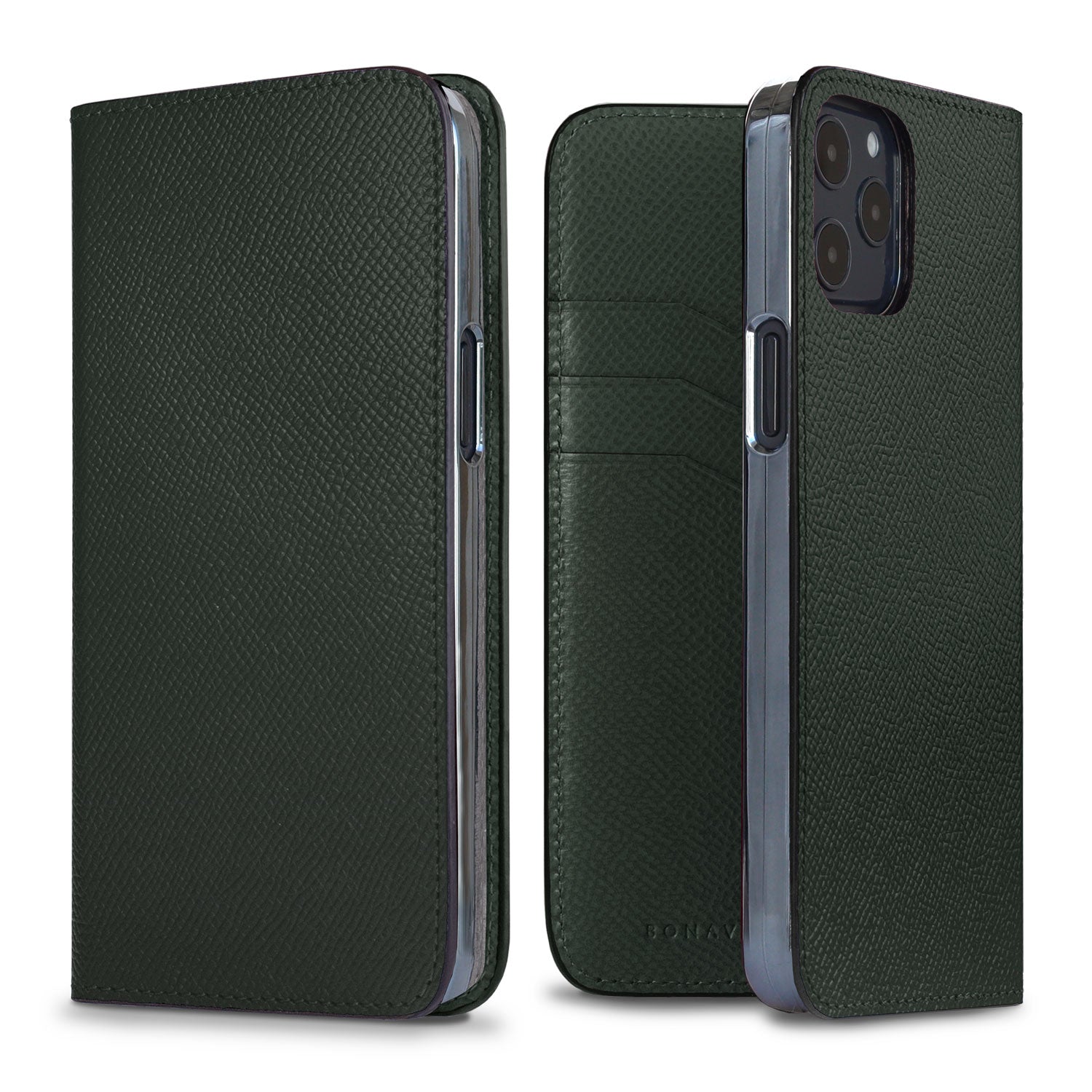 iPhone 12 / 12 Pro Diary Case Nobile Leather (Malachite Green)