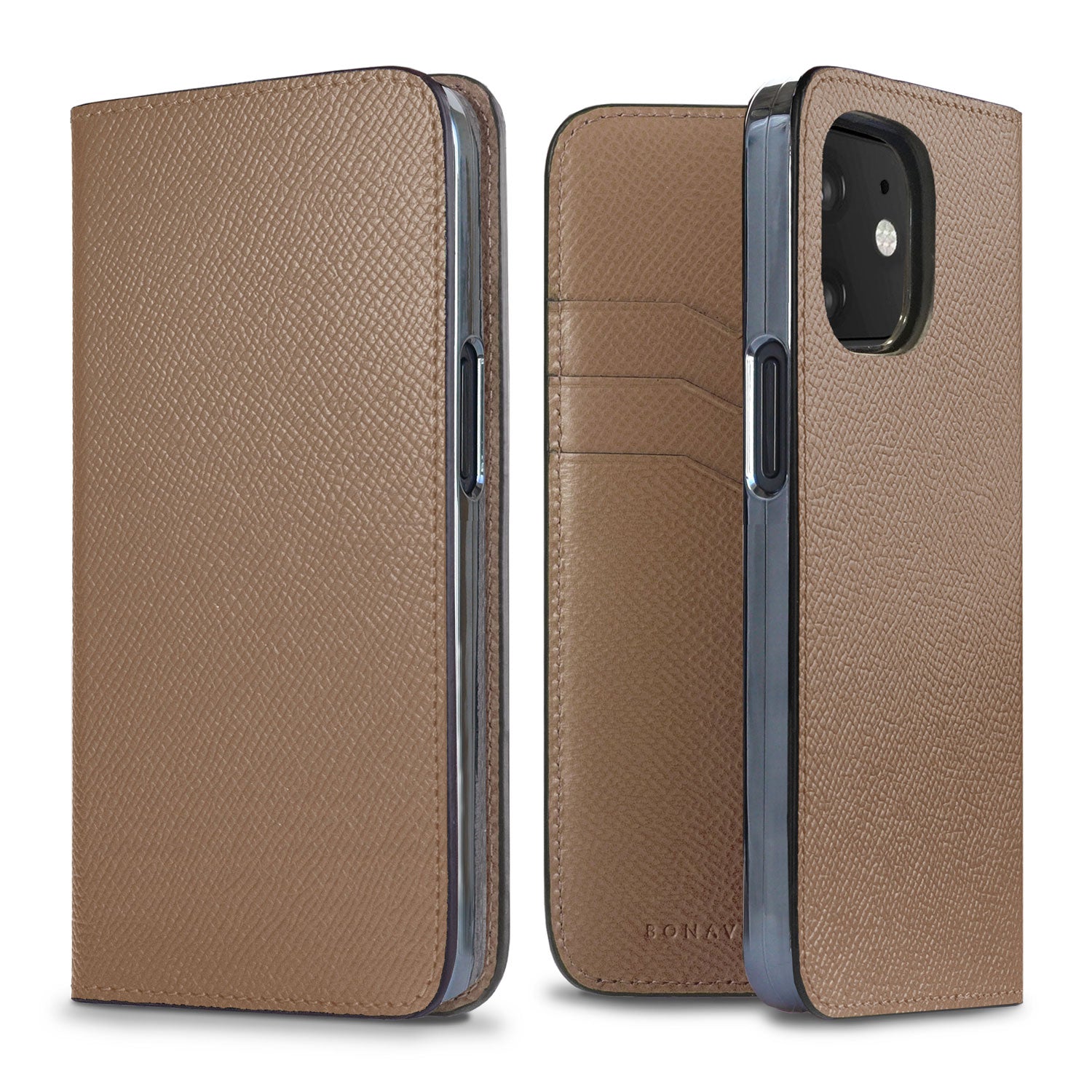 iPhone 12 mini Diary Case Nobile Leather (Etoupe)