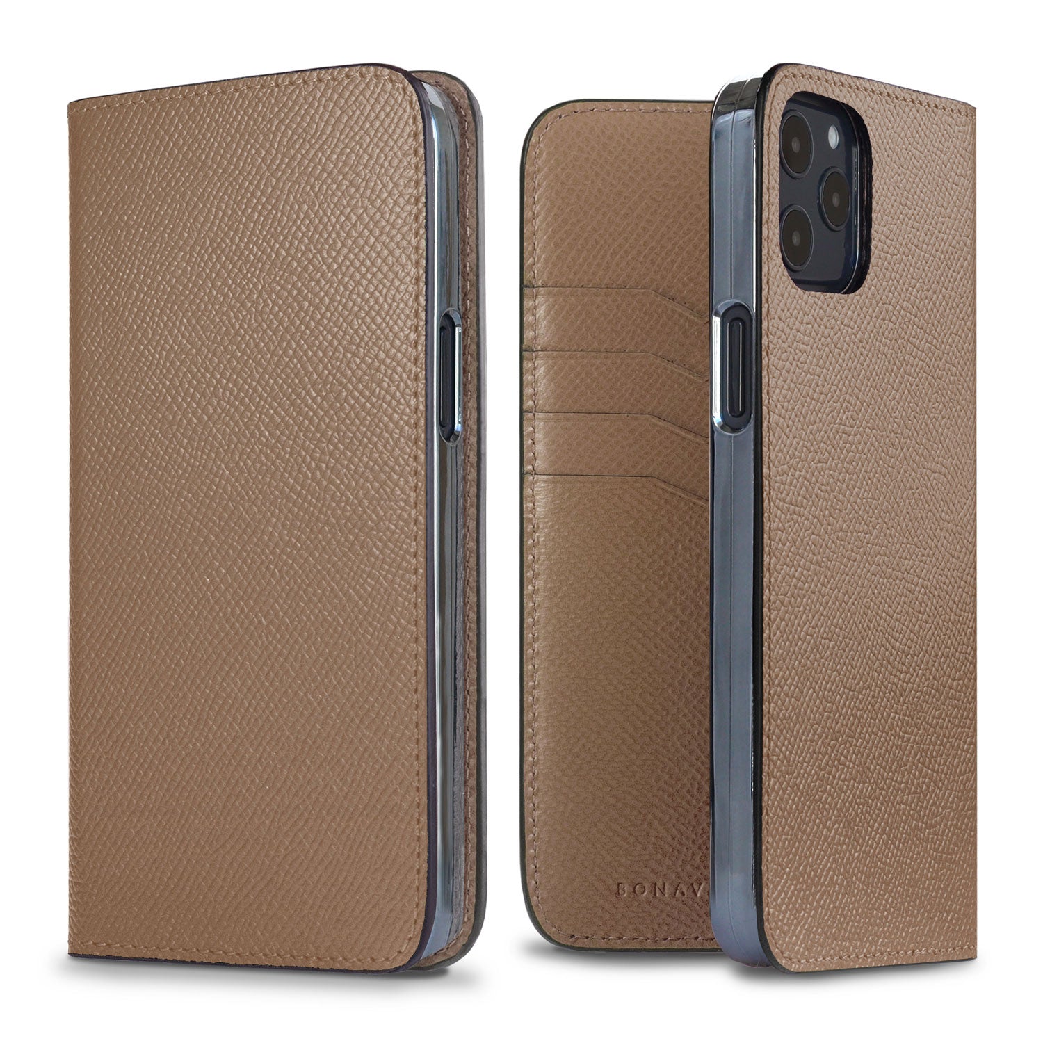 iPhone 12 Pro Max Diary Case Nobile Leather (Etoupe)