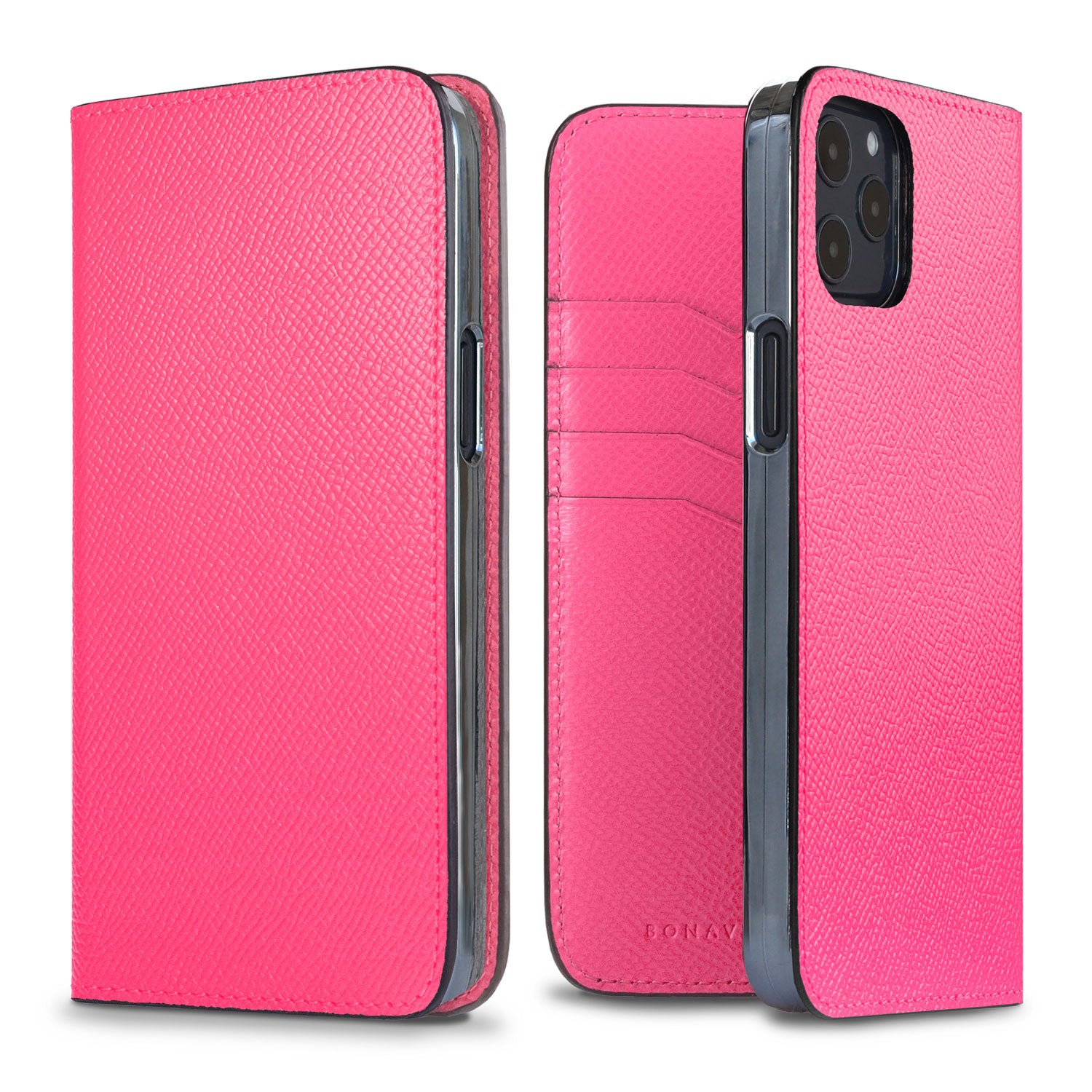 iPhone 12 Pro Max Diary Case Nobile Leather (Fuchsia Pink)