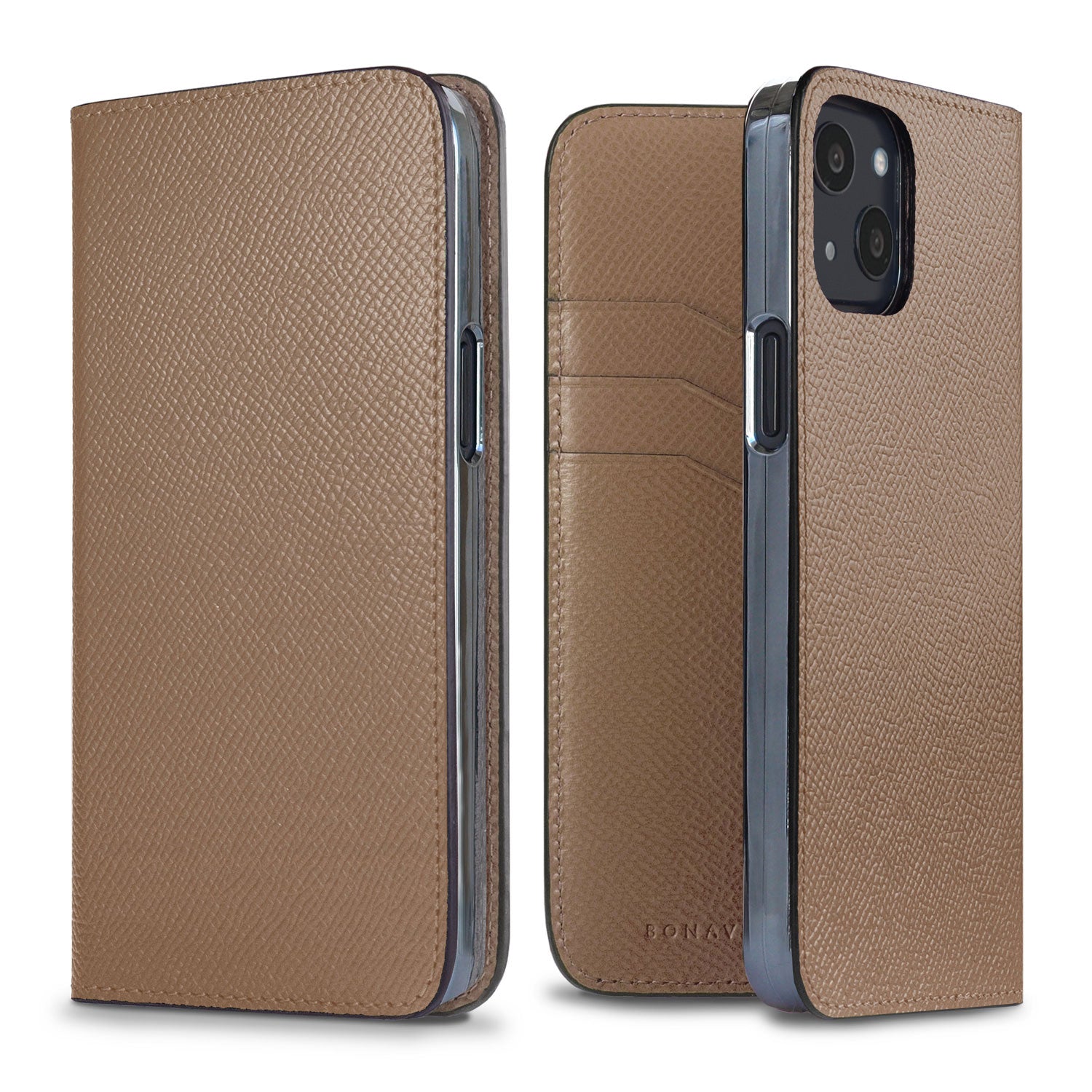 iPhone 13 Diary Case Nobile Leather (Etoupe)