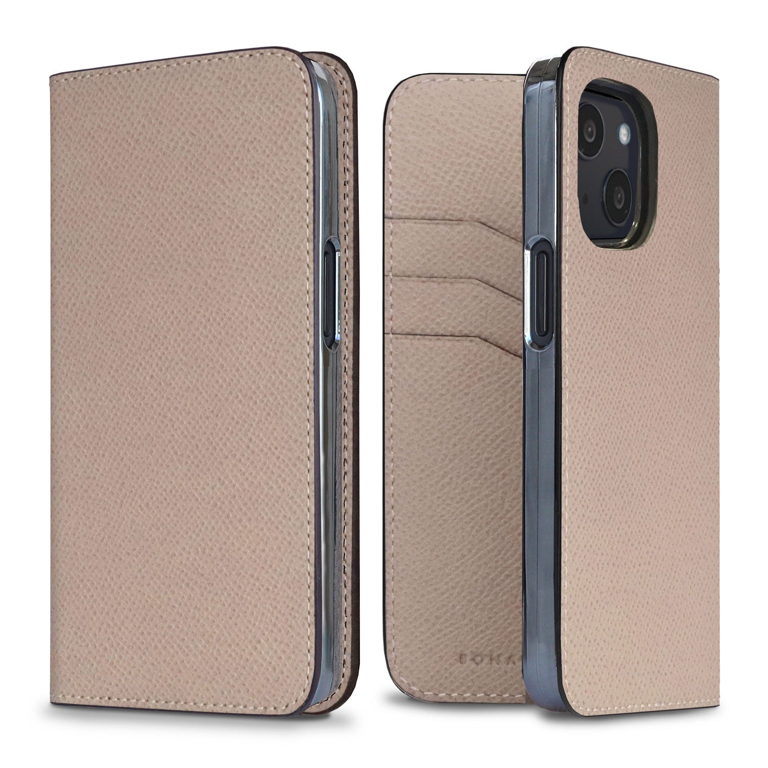 iPhone 13 mini Diary Case Nobile Leather (Greige)