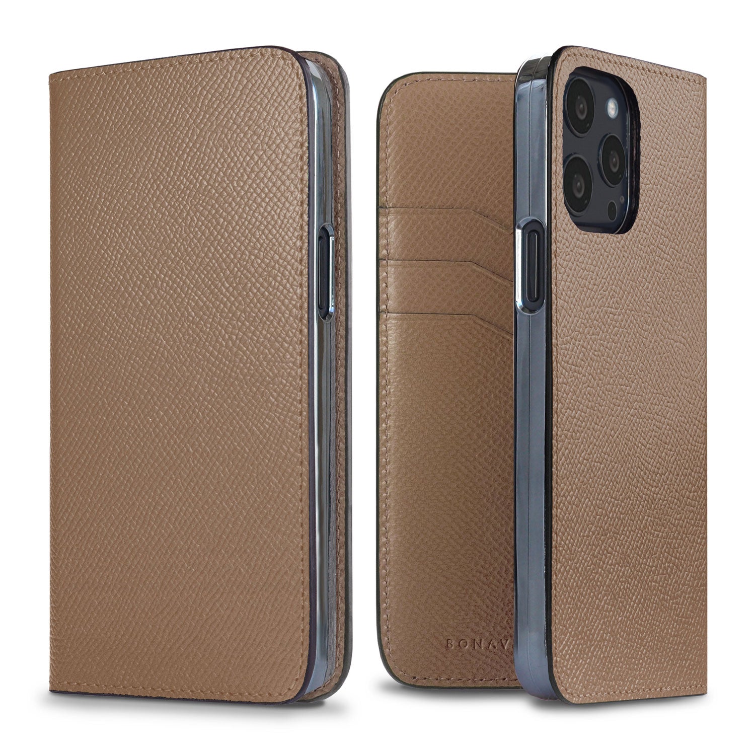 iPhone 13 Pro Diary Case Nobile Leather (Etoupe)