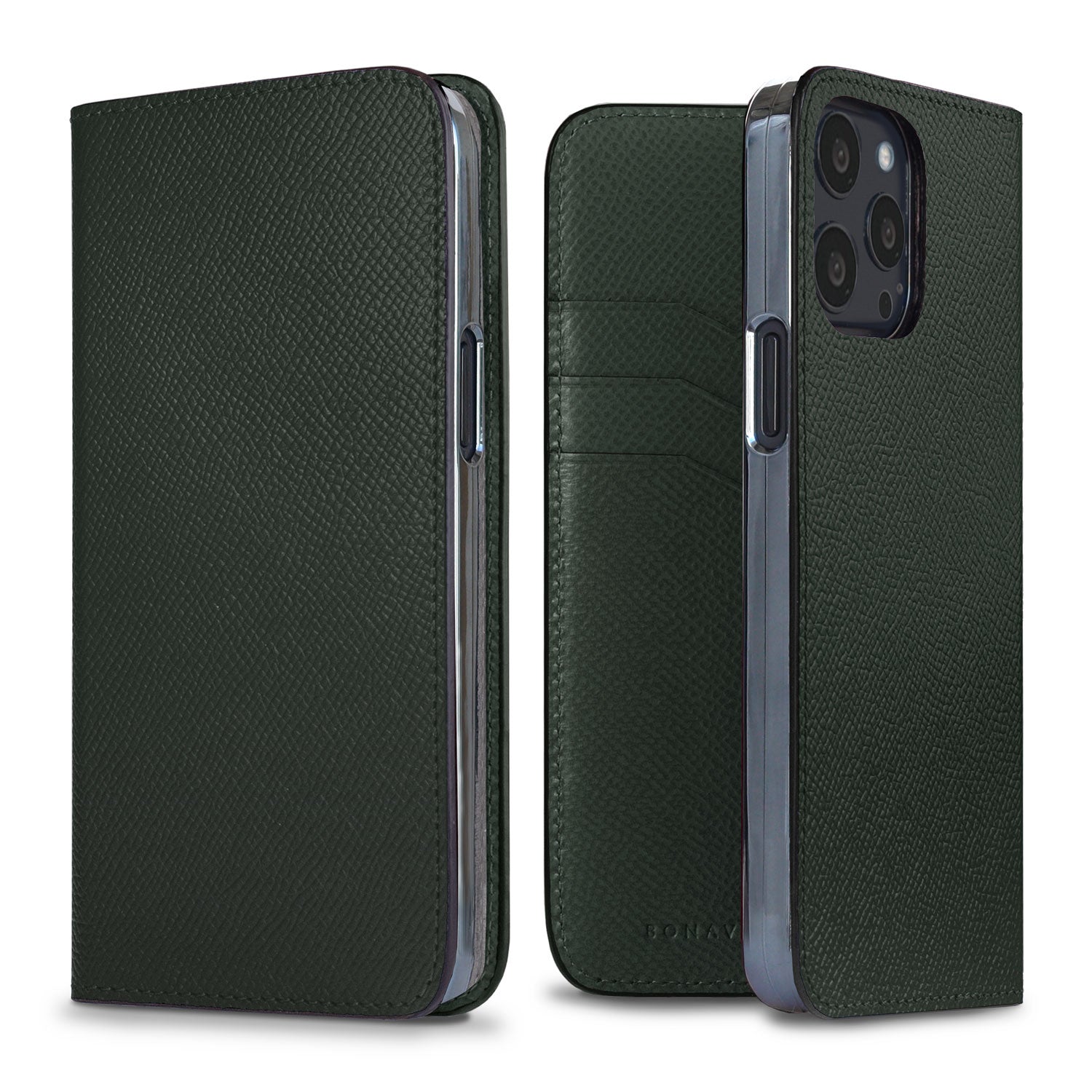 iPhone 13 Pro Diary Case Nobile Leather (Malachite Green)