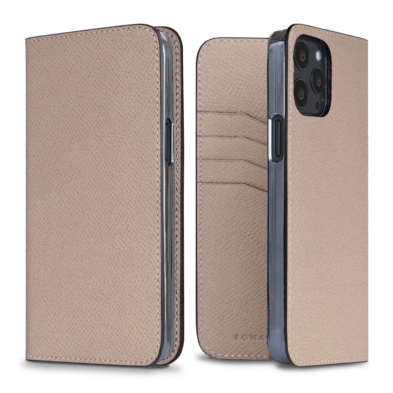 iPhone 13 Pro Max Diary Case Nobile Leather (Greige)