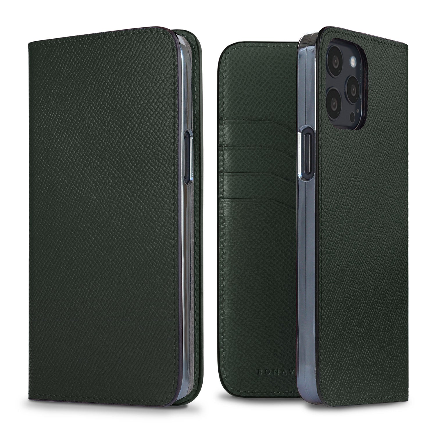 iPhone 13 Pro Max Diary Case Nobile Leather (Malachite Green)