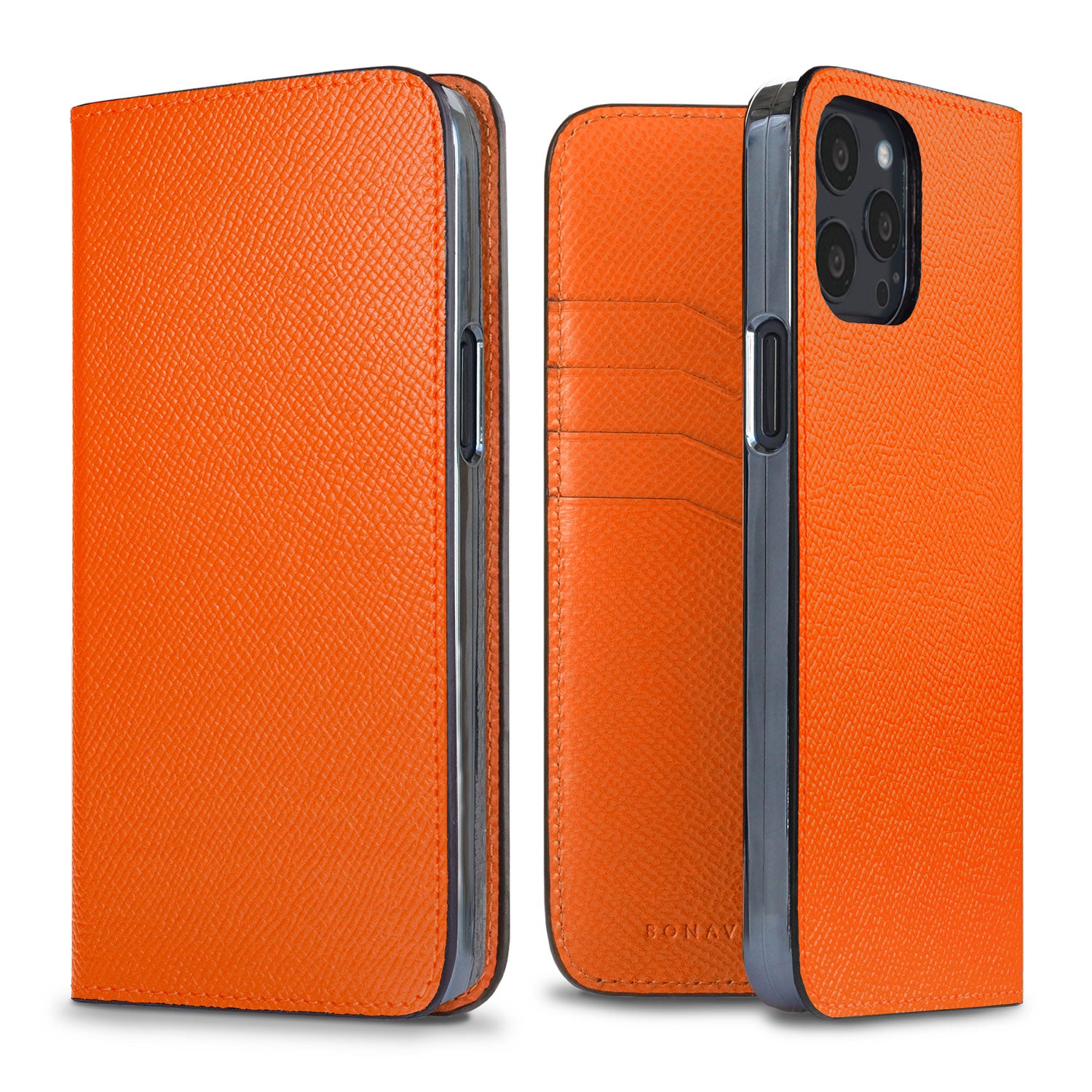 iPhone 13 Pro Max Diary Case Nobile Leather (Orange)