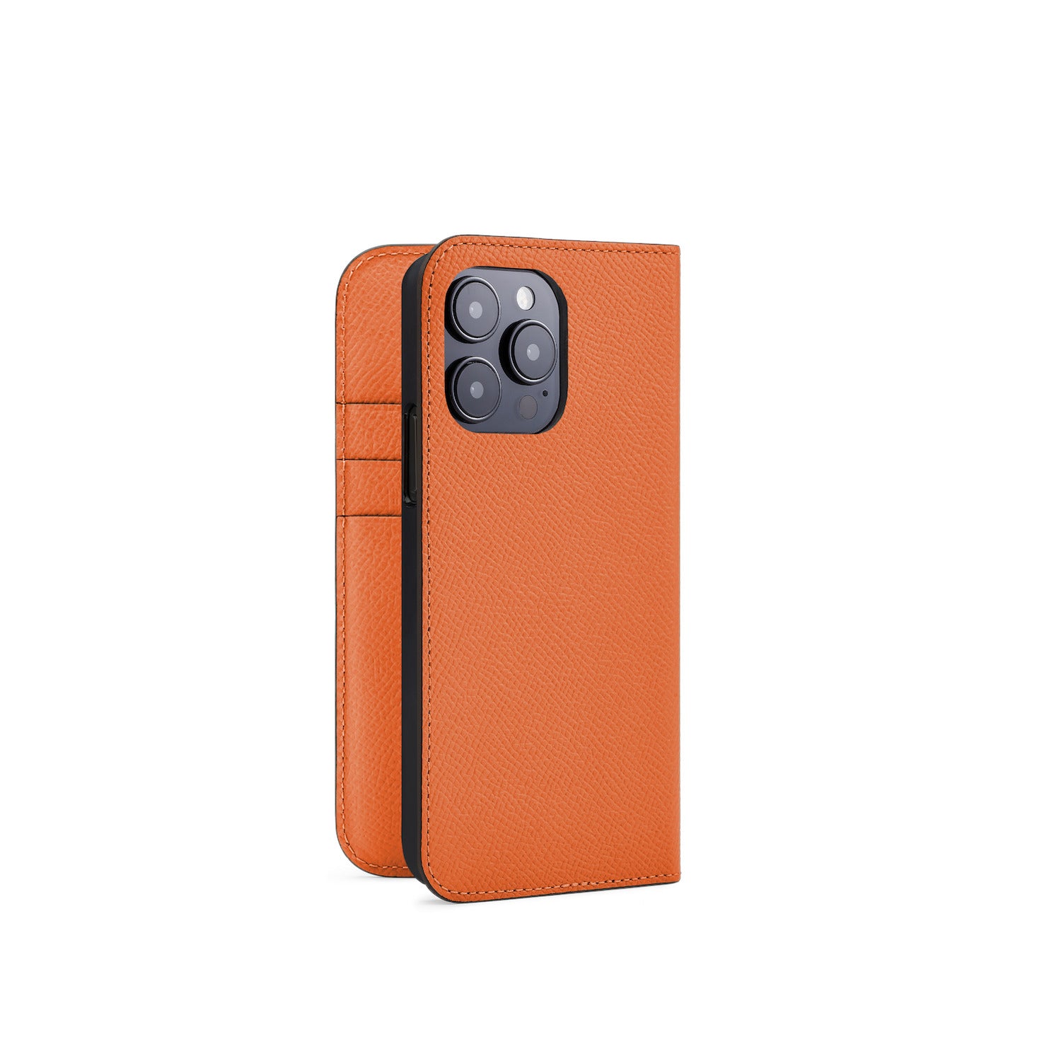 iPhone 15 Pro Diary Case Nobile Leather (Orange)