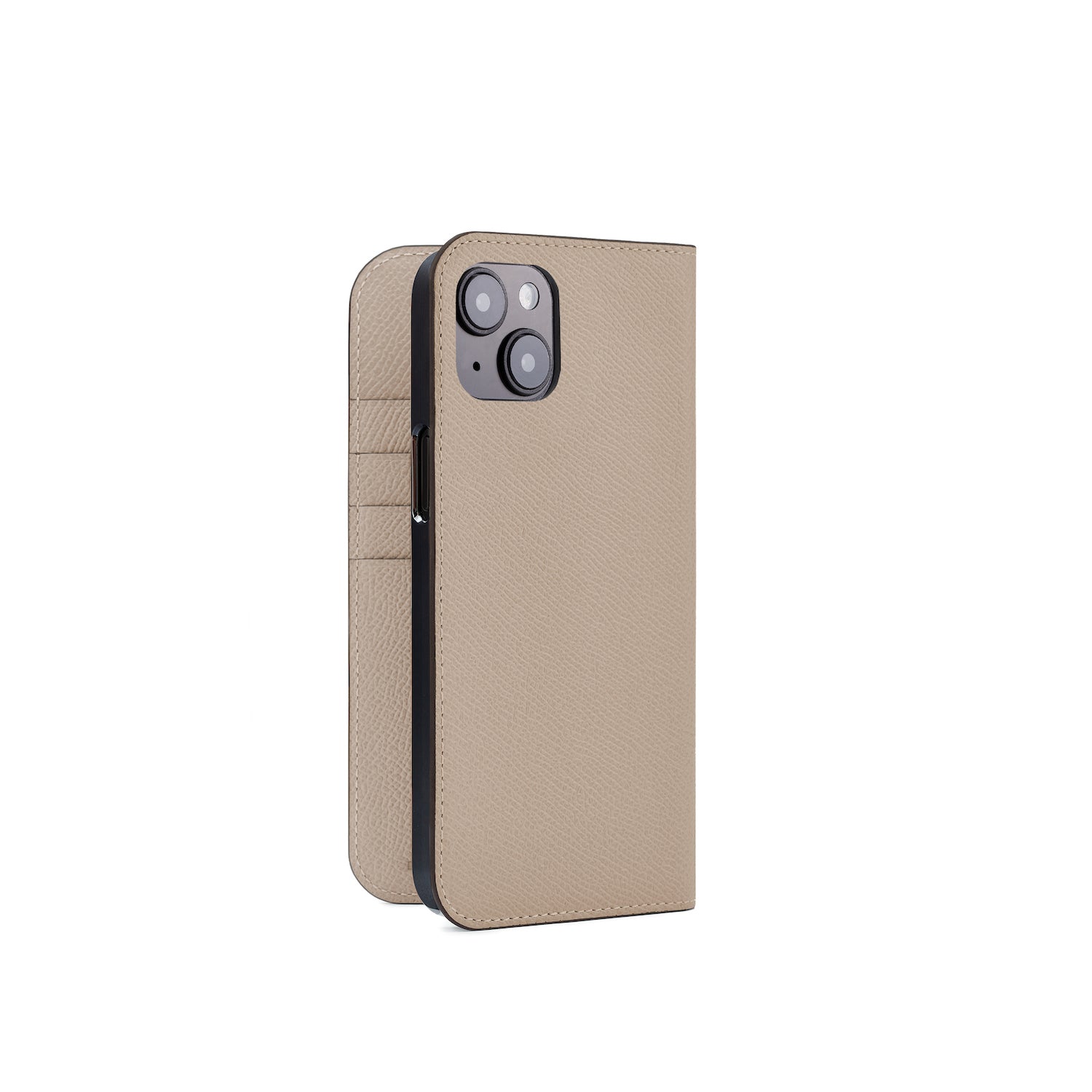 iPhone 15 Plus Diary Case Nobile Leather (Greige)