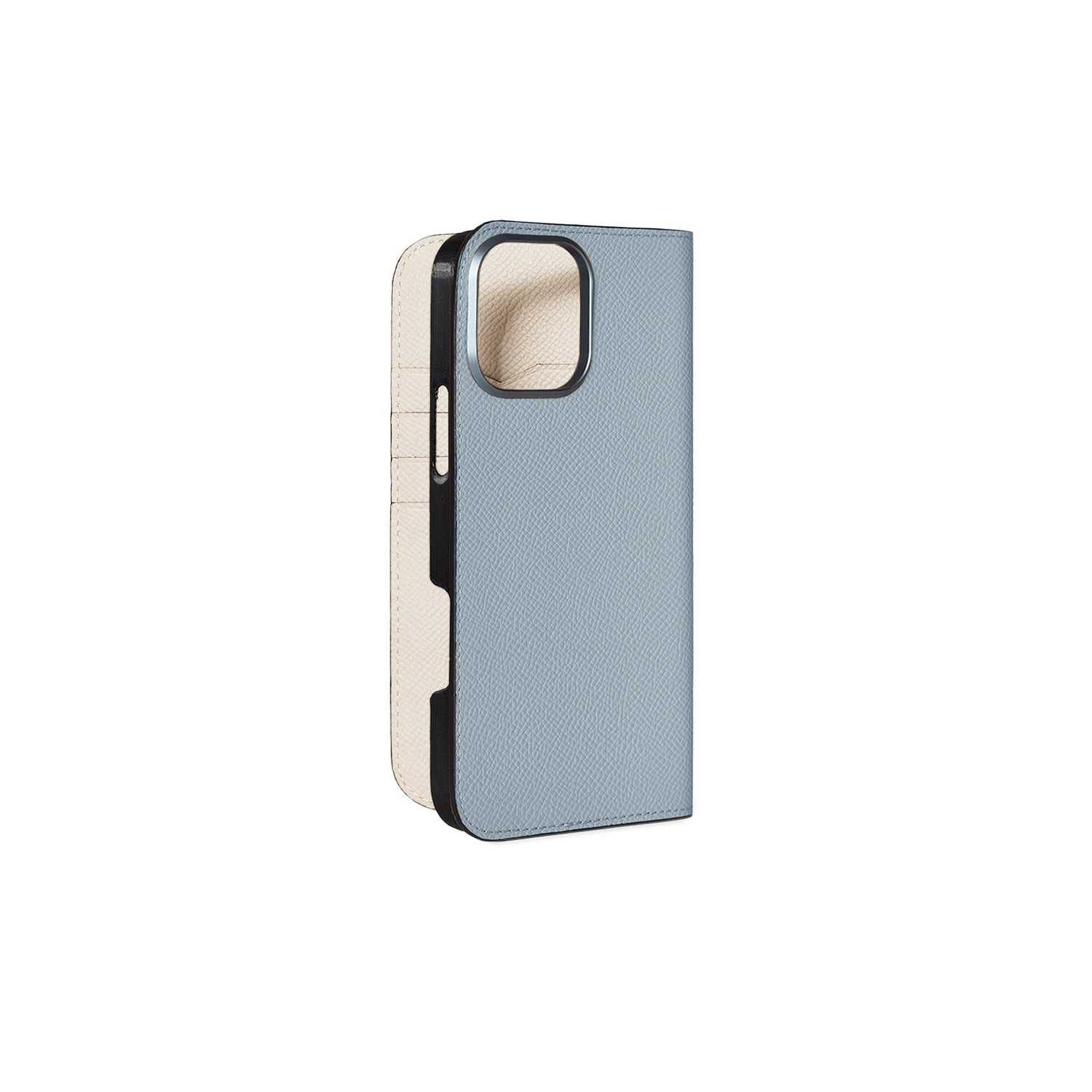 iPhone 16 Pro Max Diary Case Nobile Leather (Blue Lin × White)