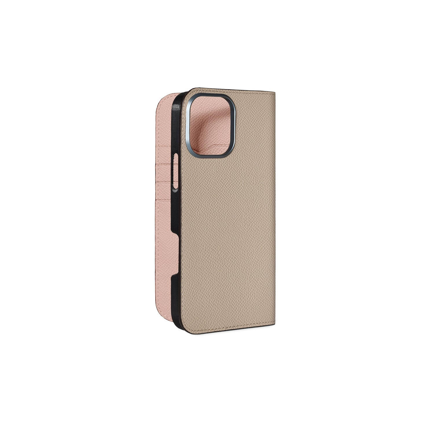 iPhone 16 Pro Max Diary Case Nobile Leather (Greige × Shell Pink)