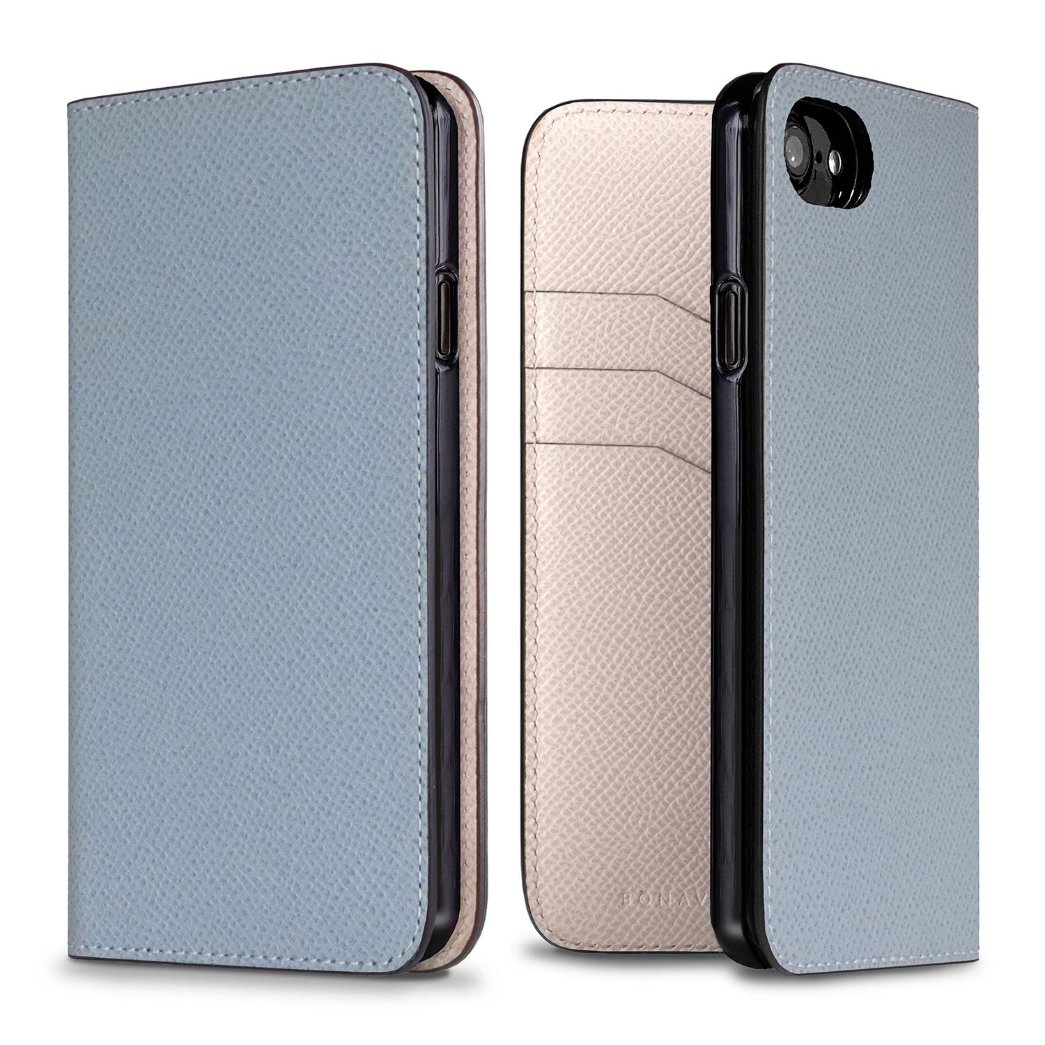 iPhone SE / 8 / 7 / 6s / 6 Diary Case Nobile Leather (Blue Lin × White)
