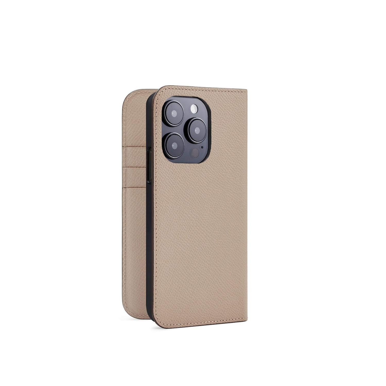 iPhone 15 Pro Diary Case Nobile Leather (Greige)