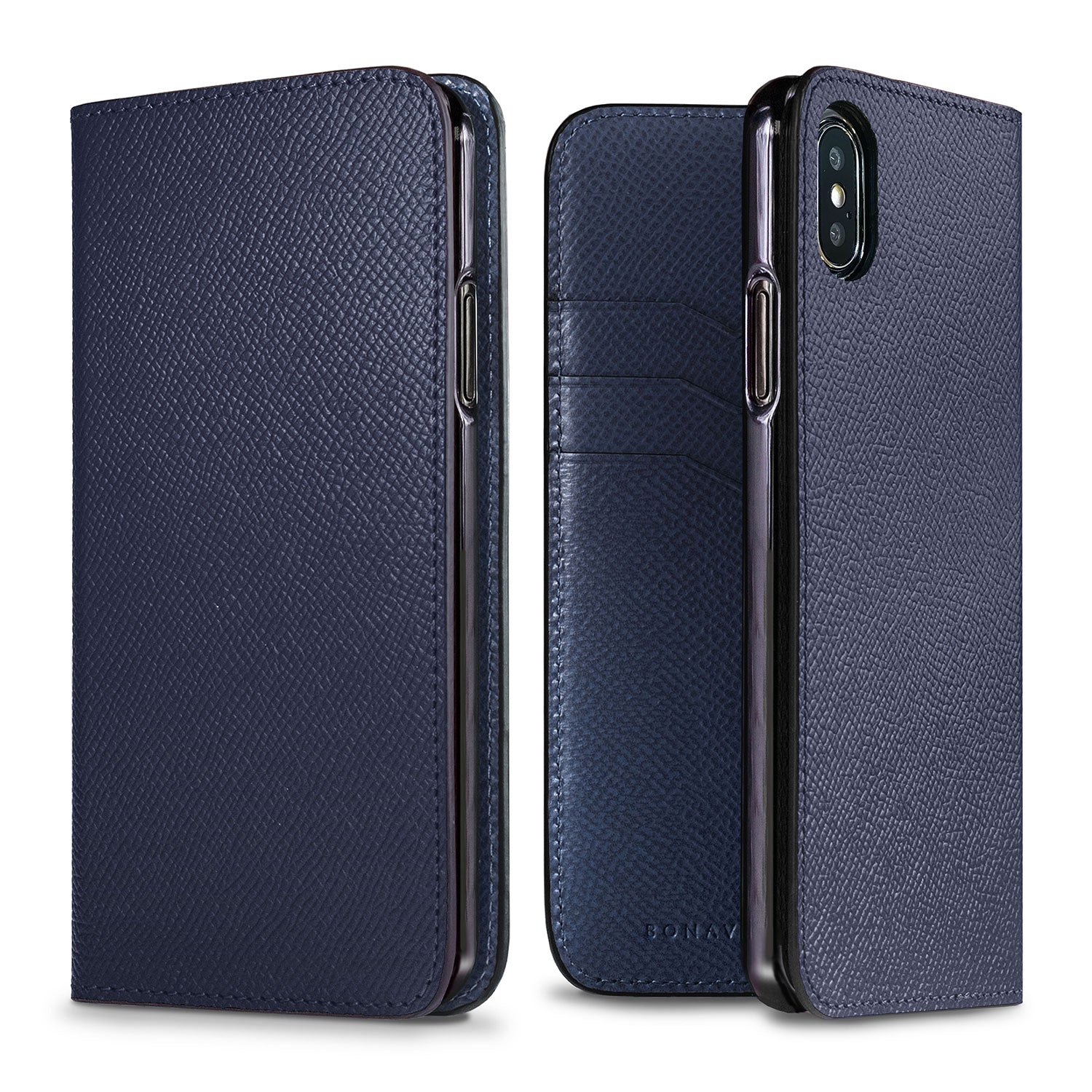 iPhone X / Xs Diary Case Nobile Leather (Navy)