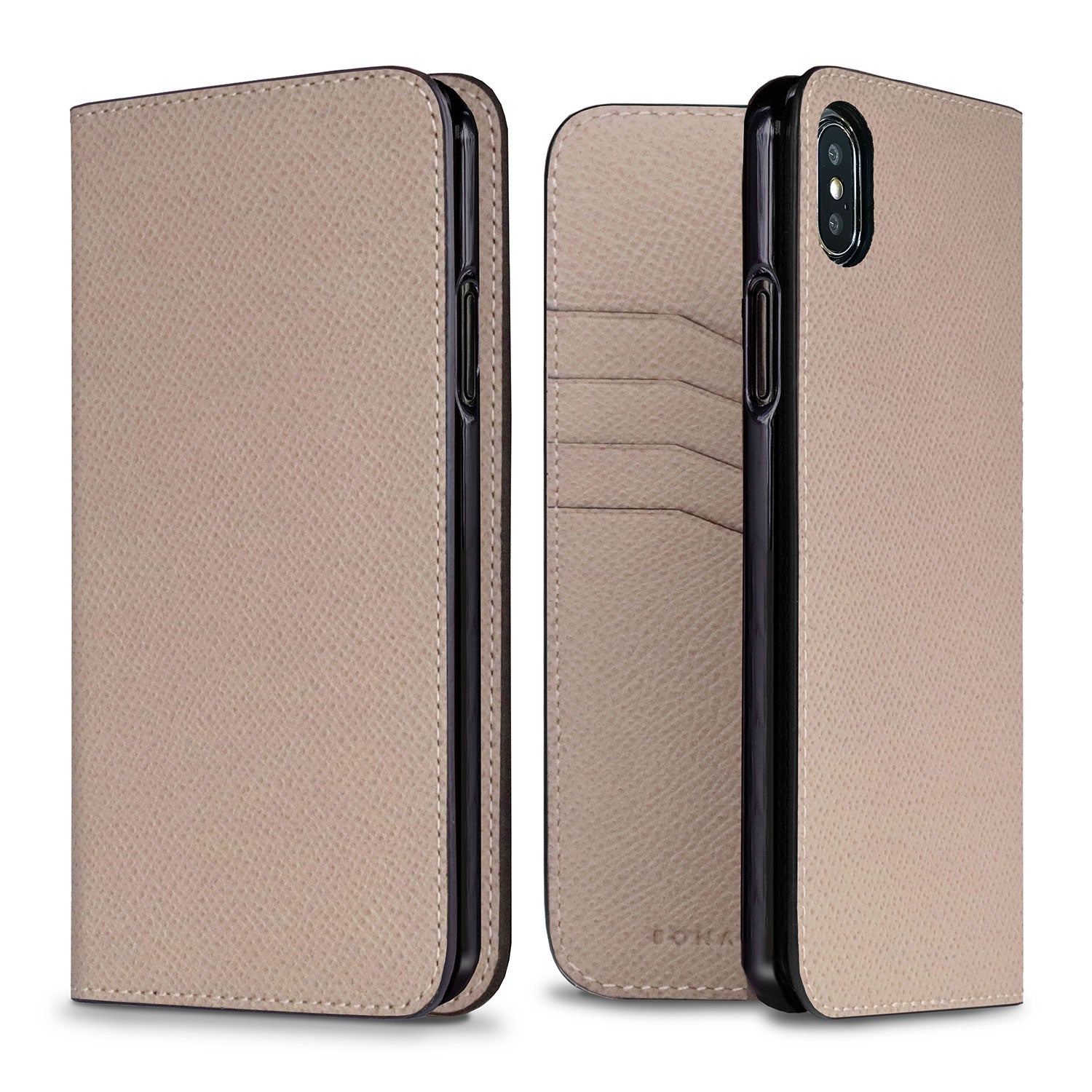 iPhone Xs Max Diary Case Nobile Leather (Greige)