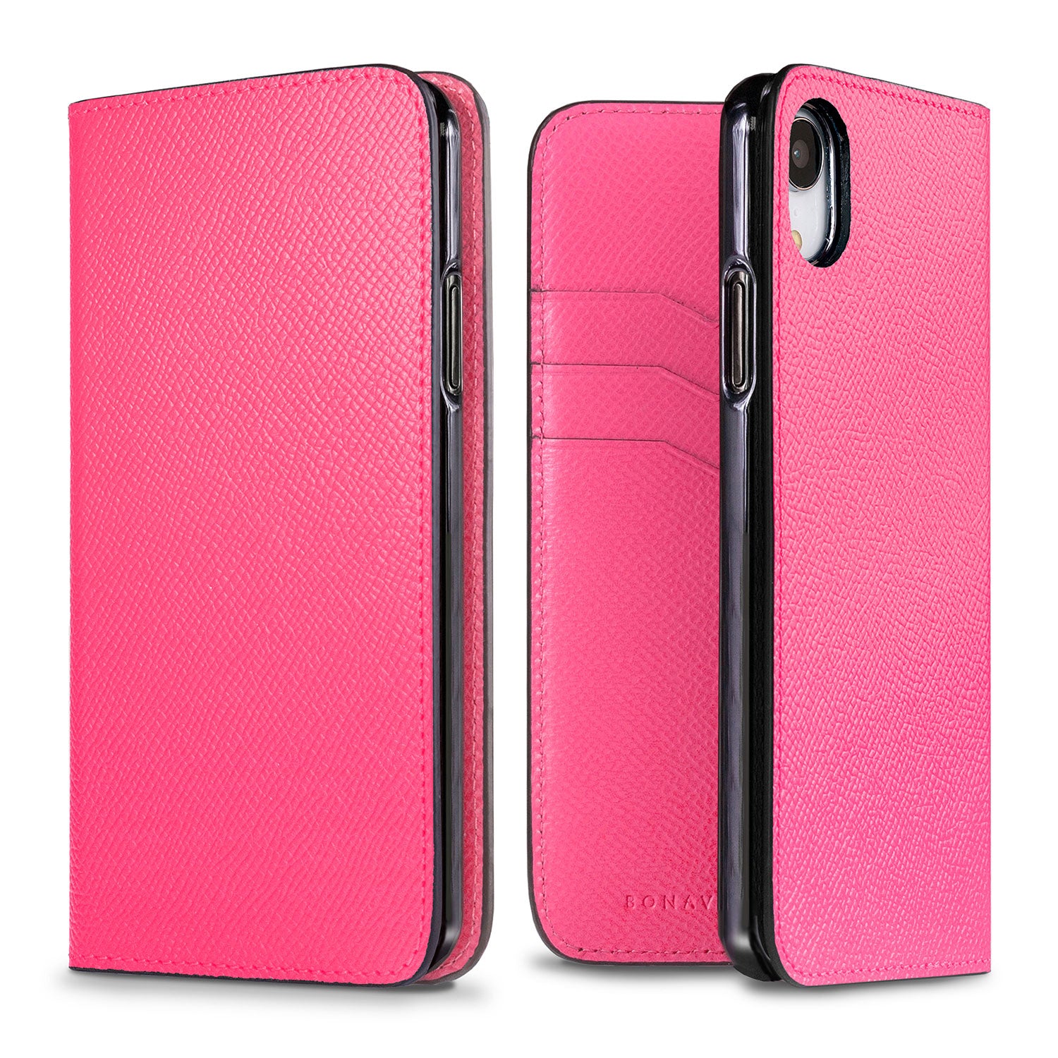 iPhone XR Diary Case Nobile Leather (Fuchsia Pink)